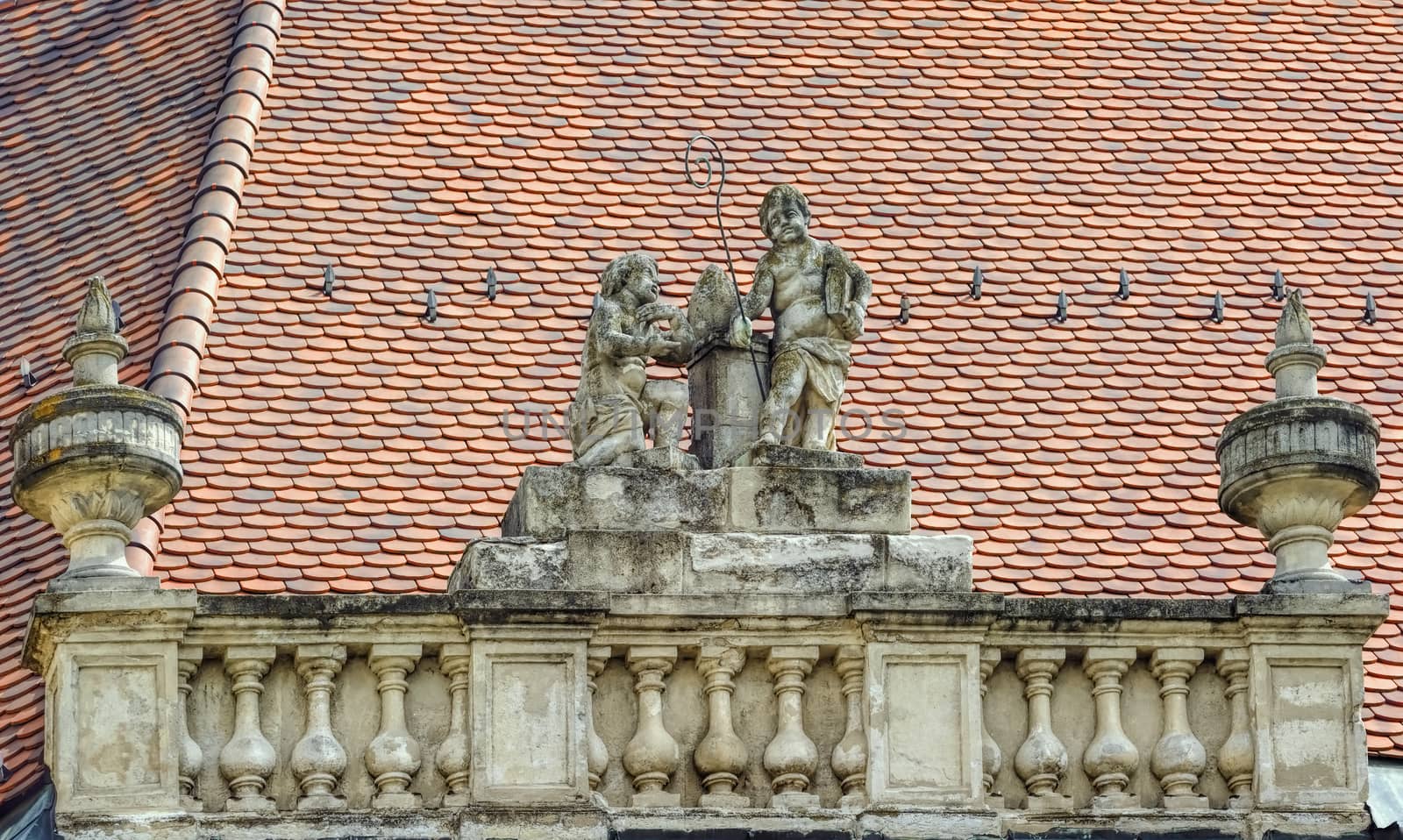 Sculpture on the Roof of a House in Szekesfehervar, Hungary