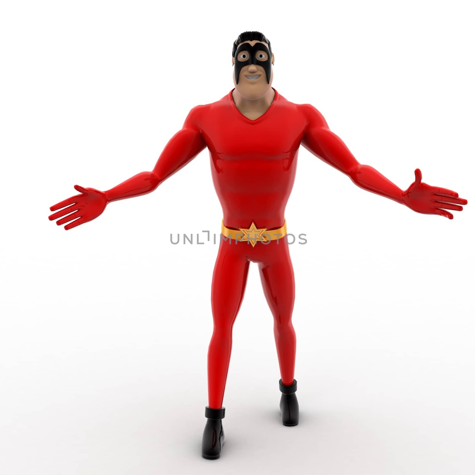 3d superhero happy and dancing concept by touchmenithin@gmail.com