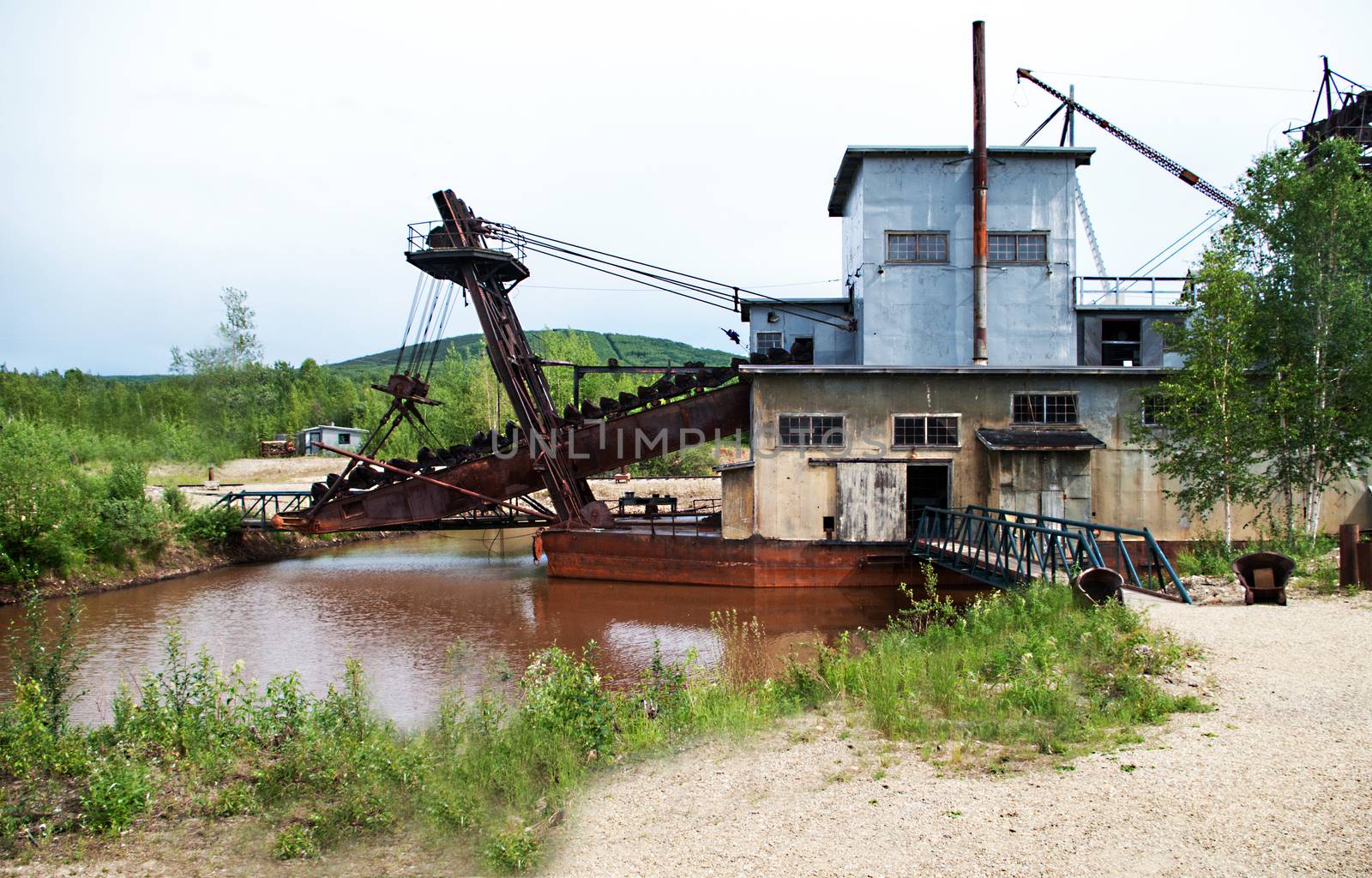 Gold Dredge in an exhibition in Alaska 