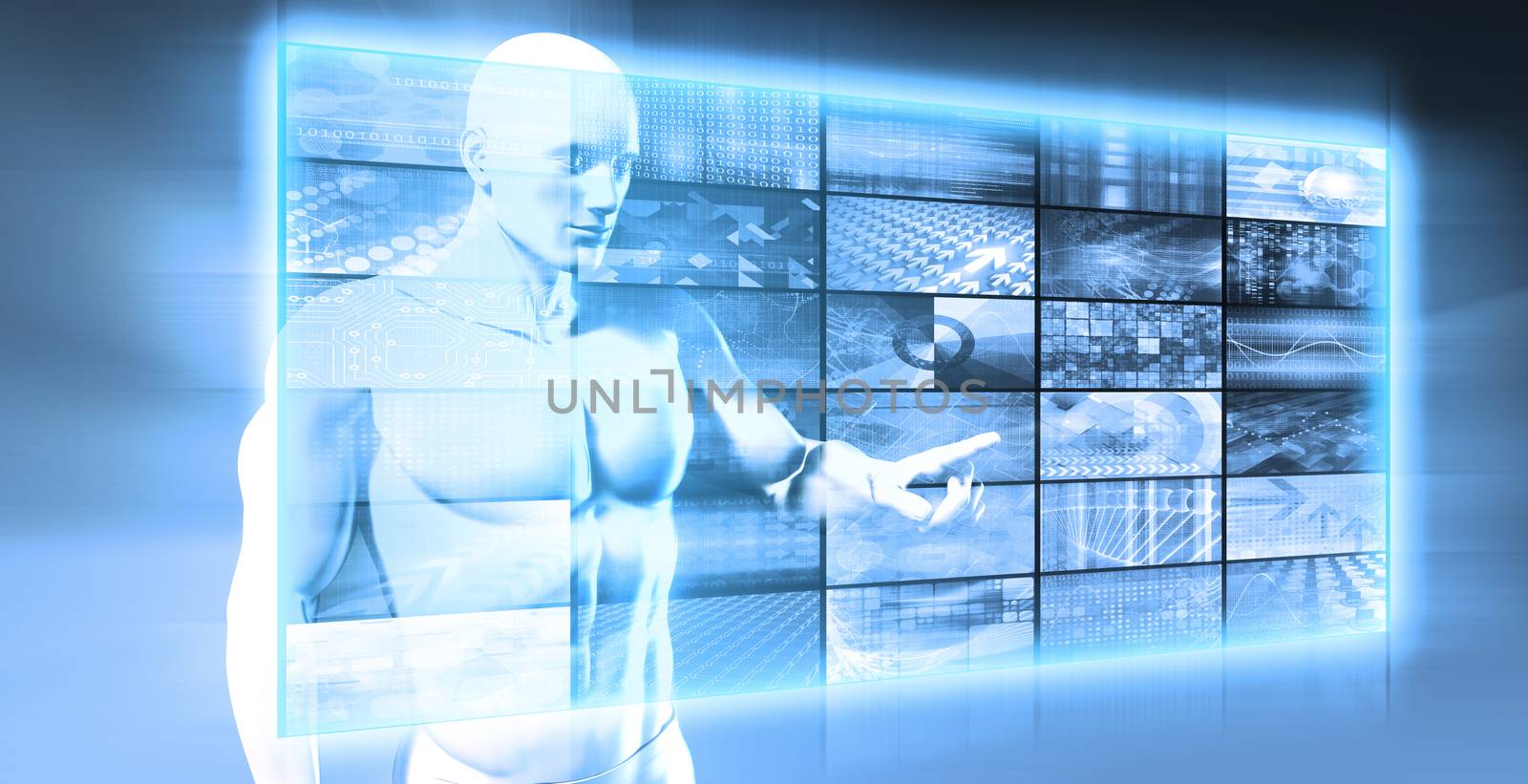 Business Person Working with Modern Virtual Technology