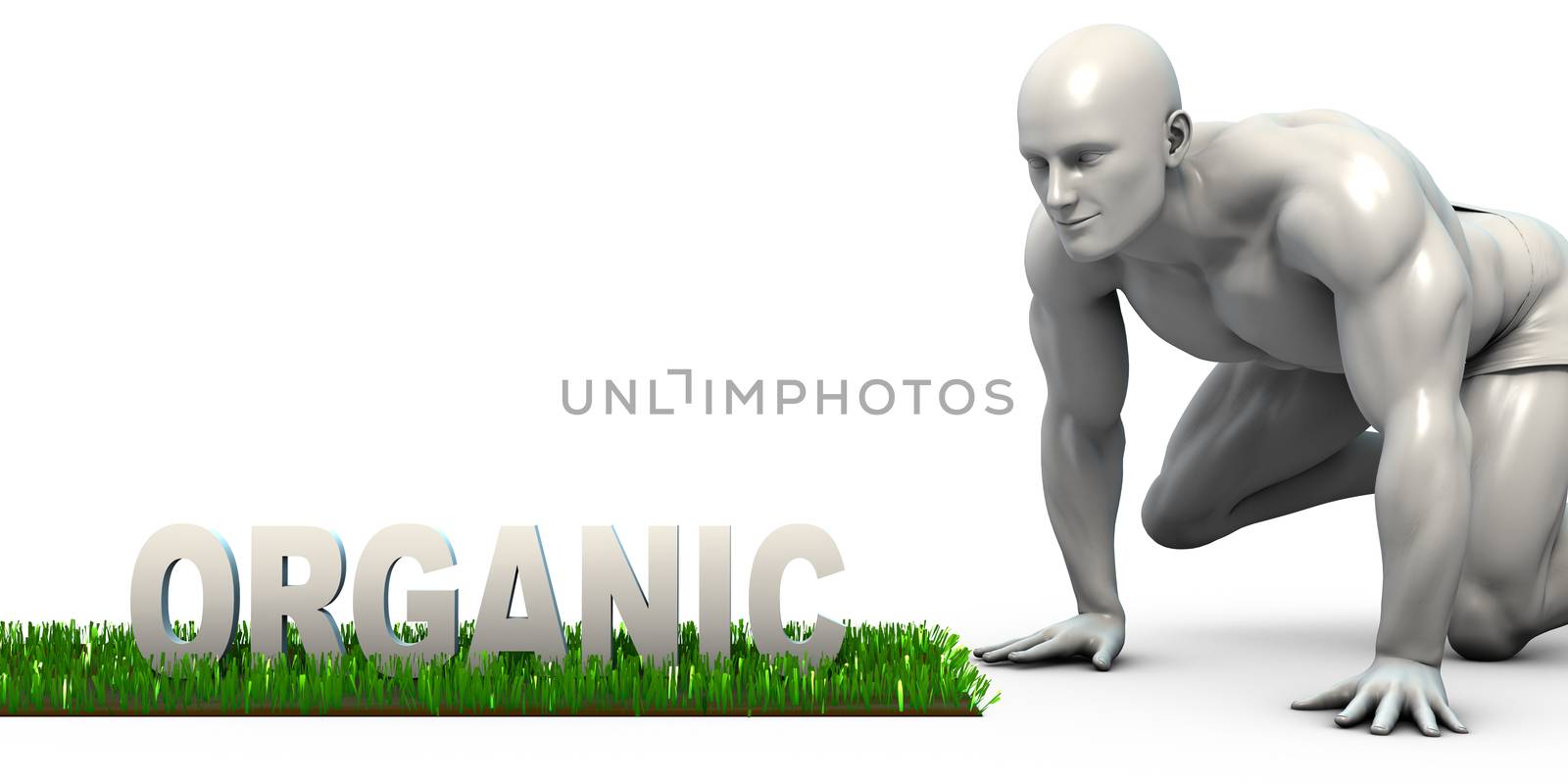 Organic Concept with Man Looking Closely to Verify