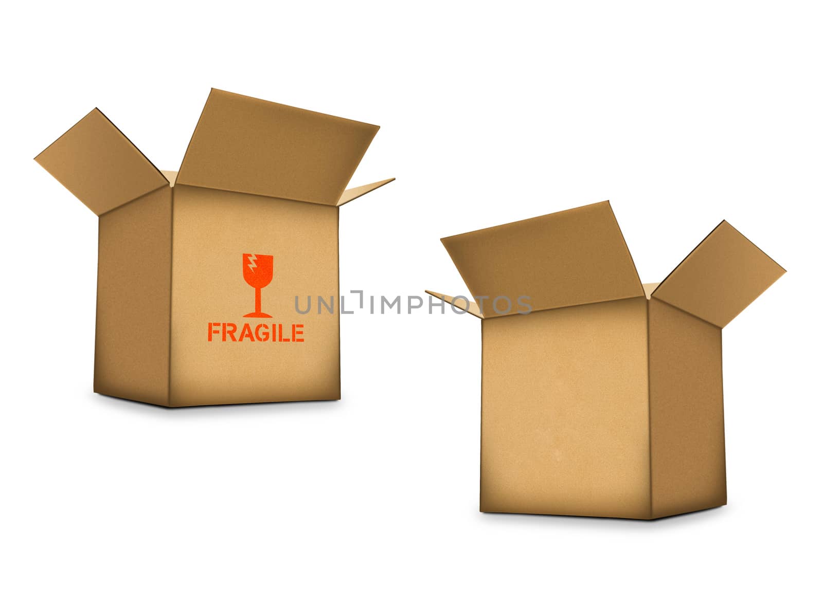 cardboard boxes