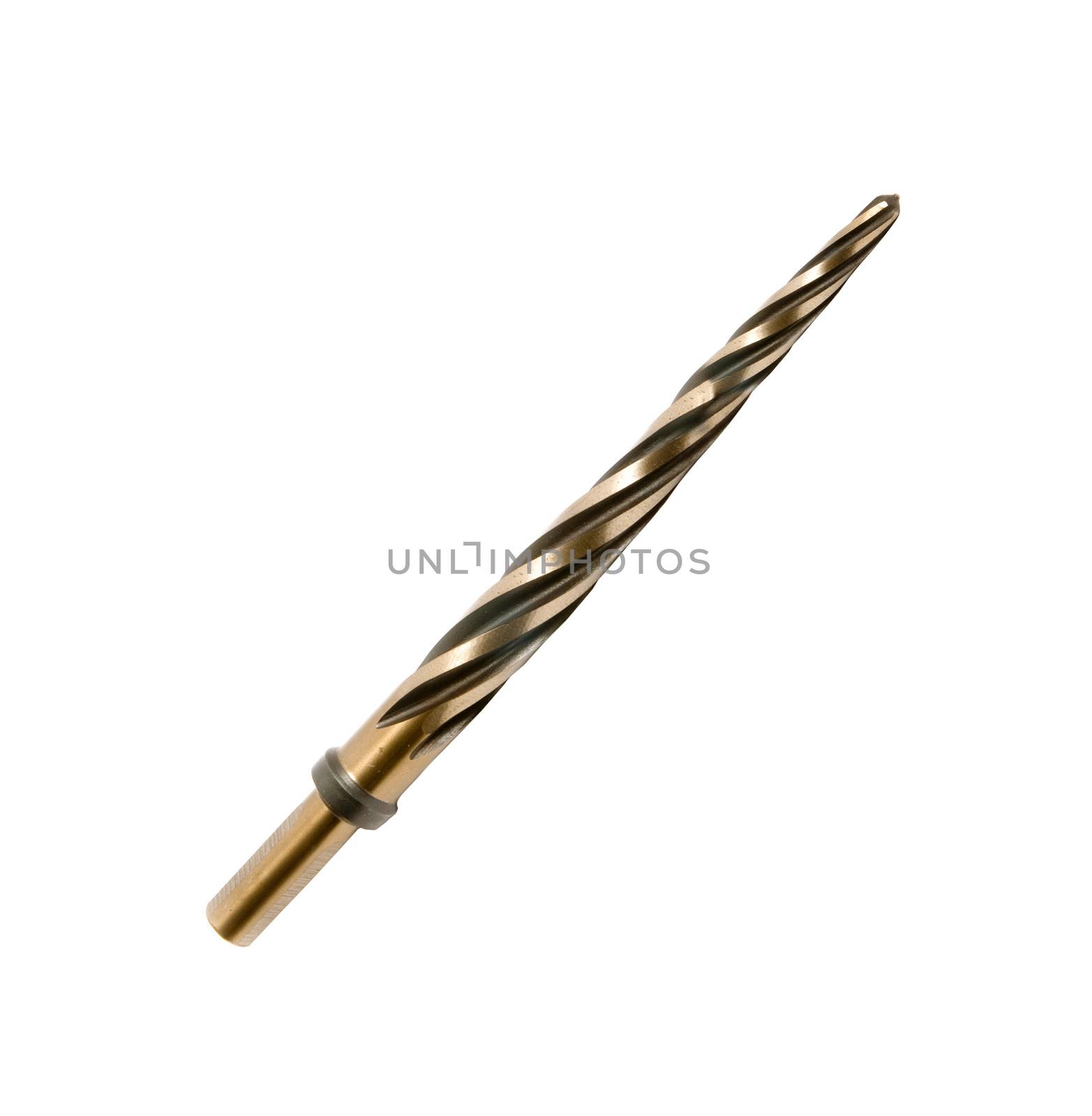 Drill bit, isolated on white
