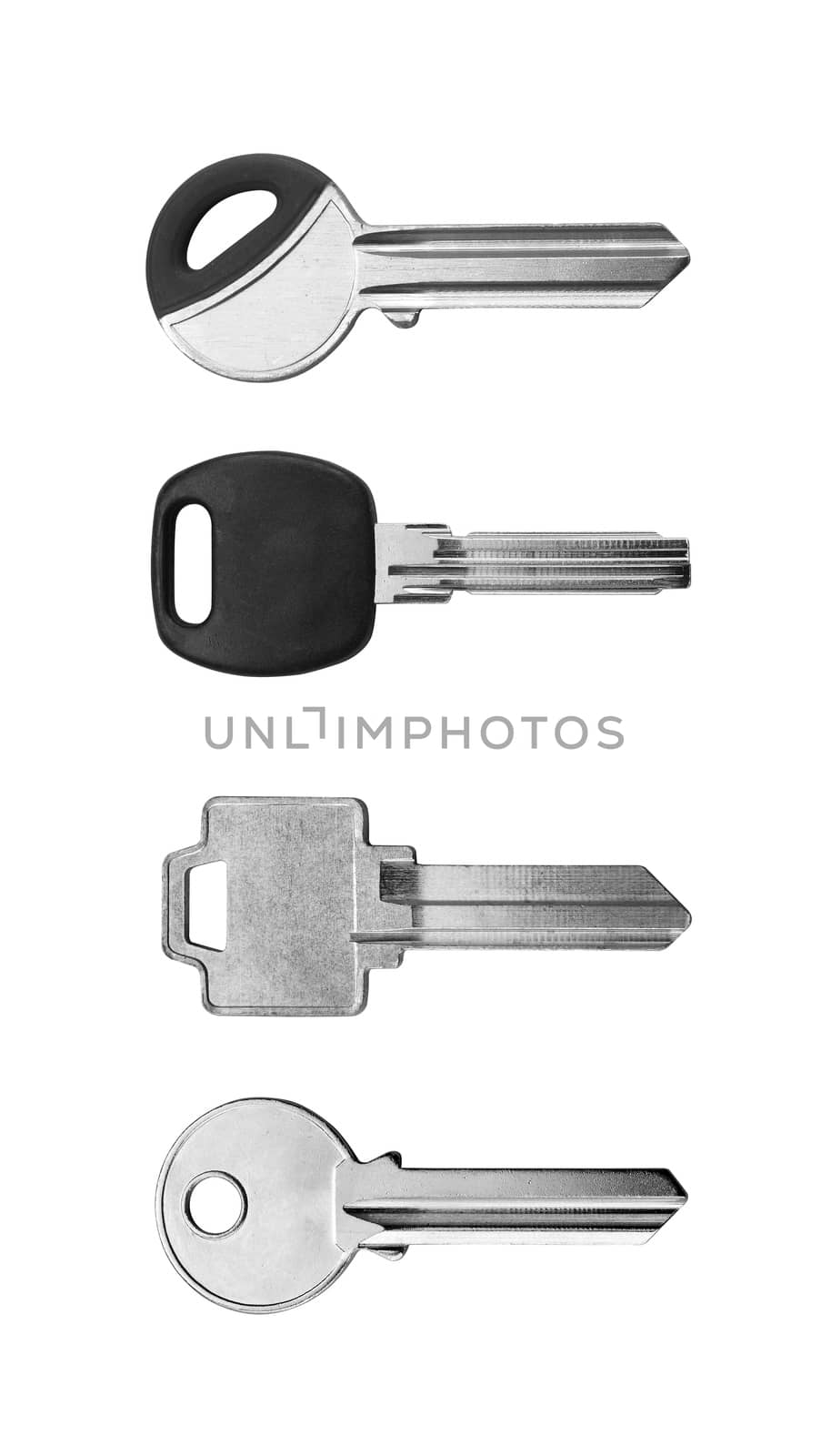 keys on white background