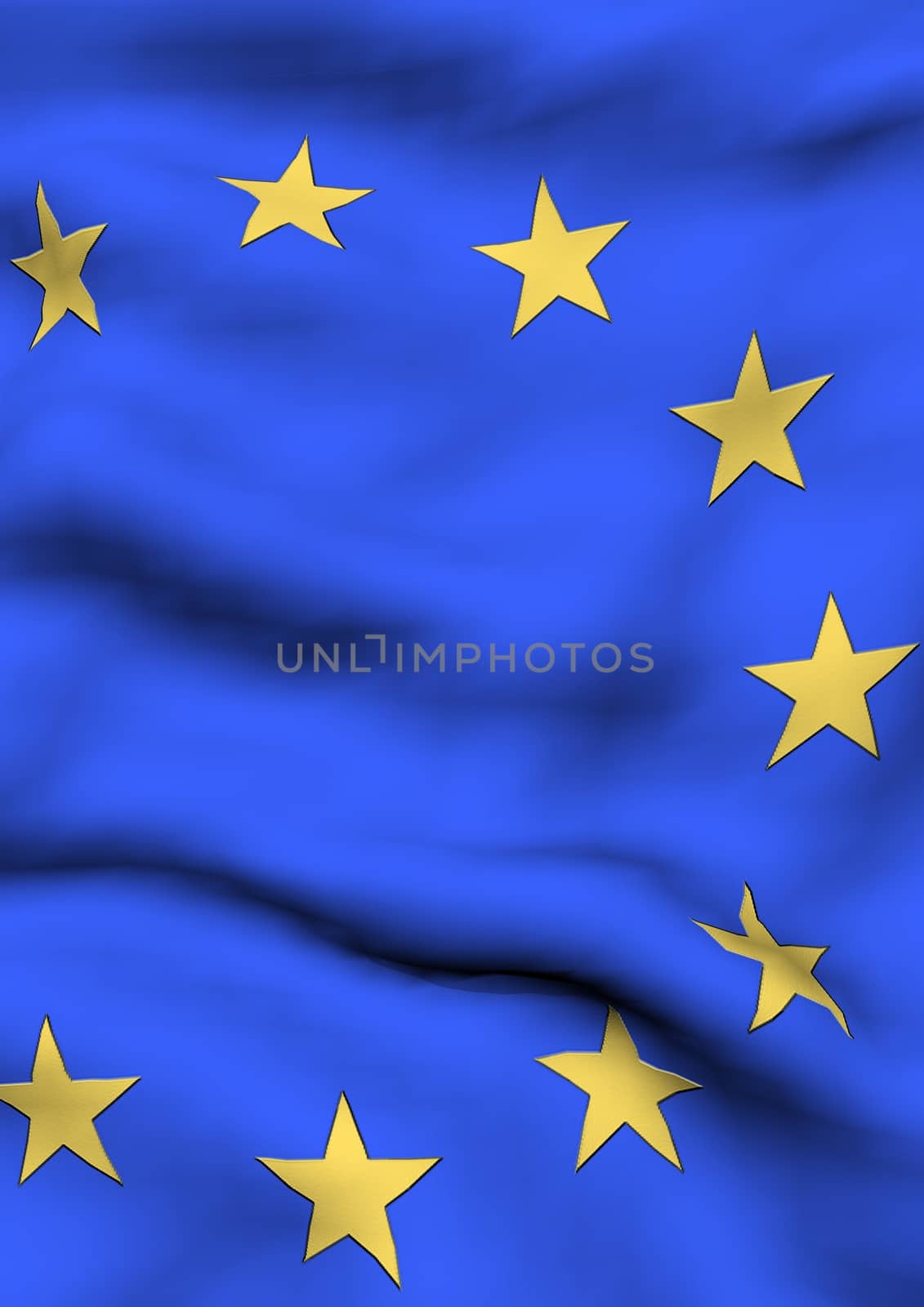 Image of a waving flag of Europe