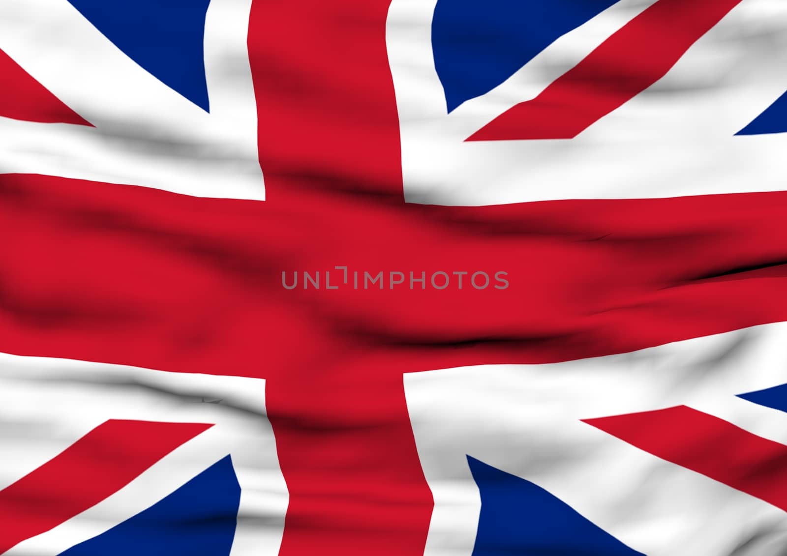 Image of a waving flag of UK