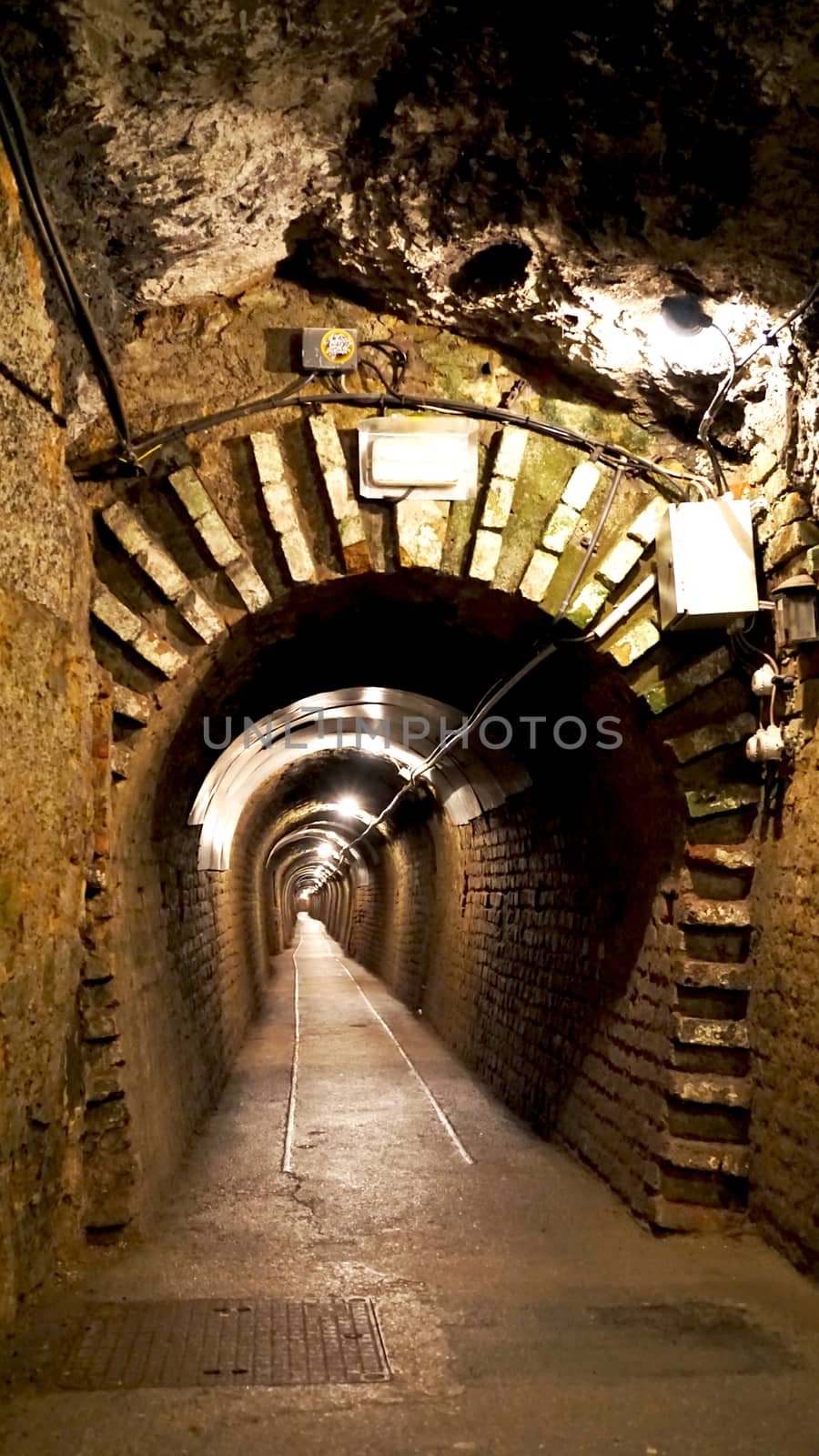 tunnel in seegrotte gypsum mine Austria