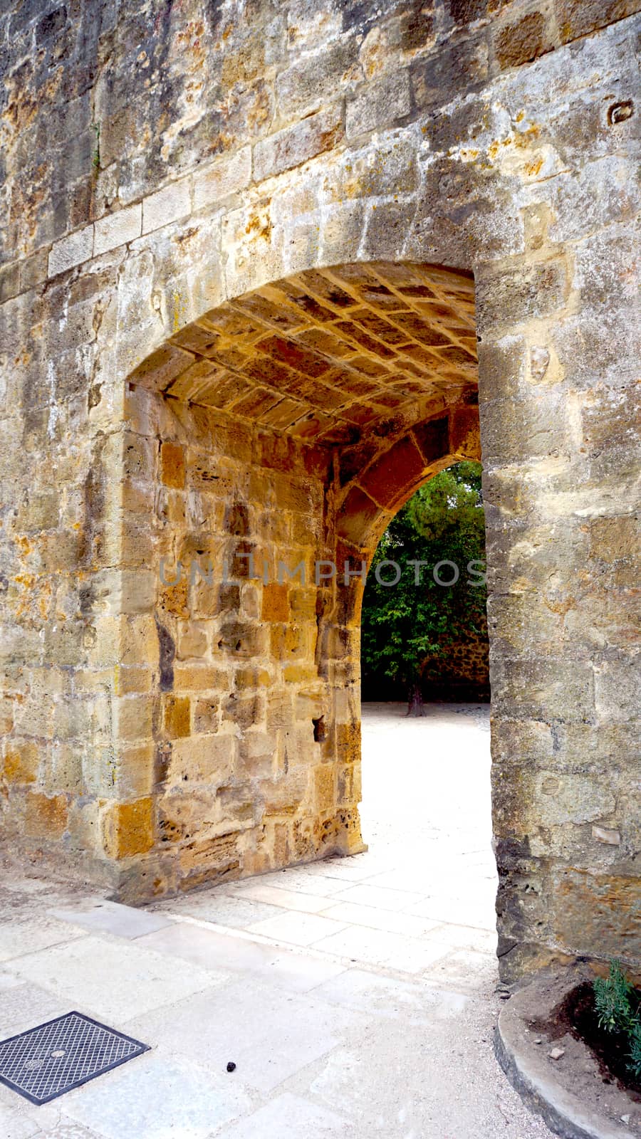 antique stone in castle st. Jorge portugal lisbon 