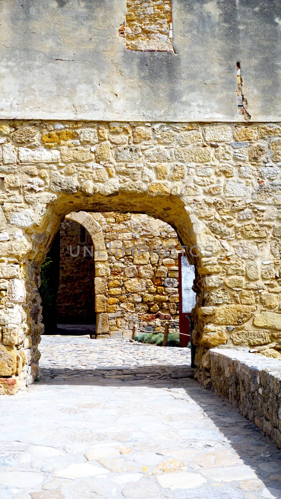 entrance of castle st. Jorge portugal lisbon vertical