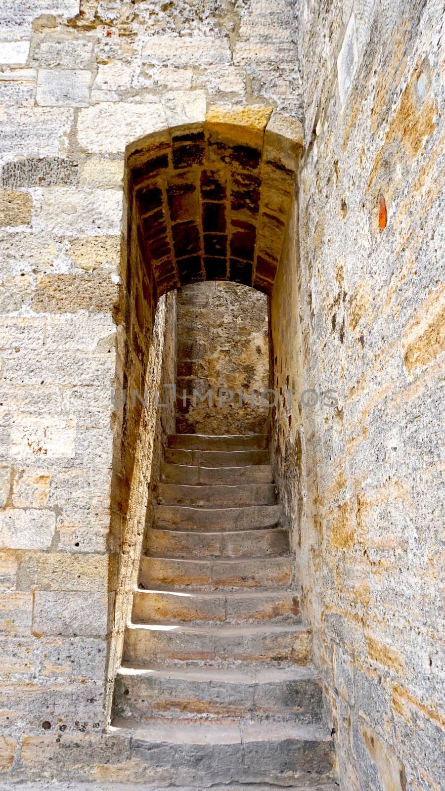 stair in castle st. Jorge portugal lisbon 