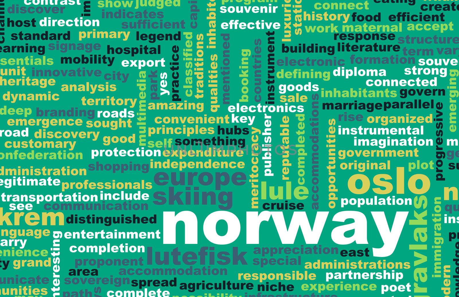 Norway as a Country Abstract Art Concept