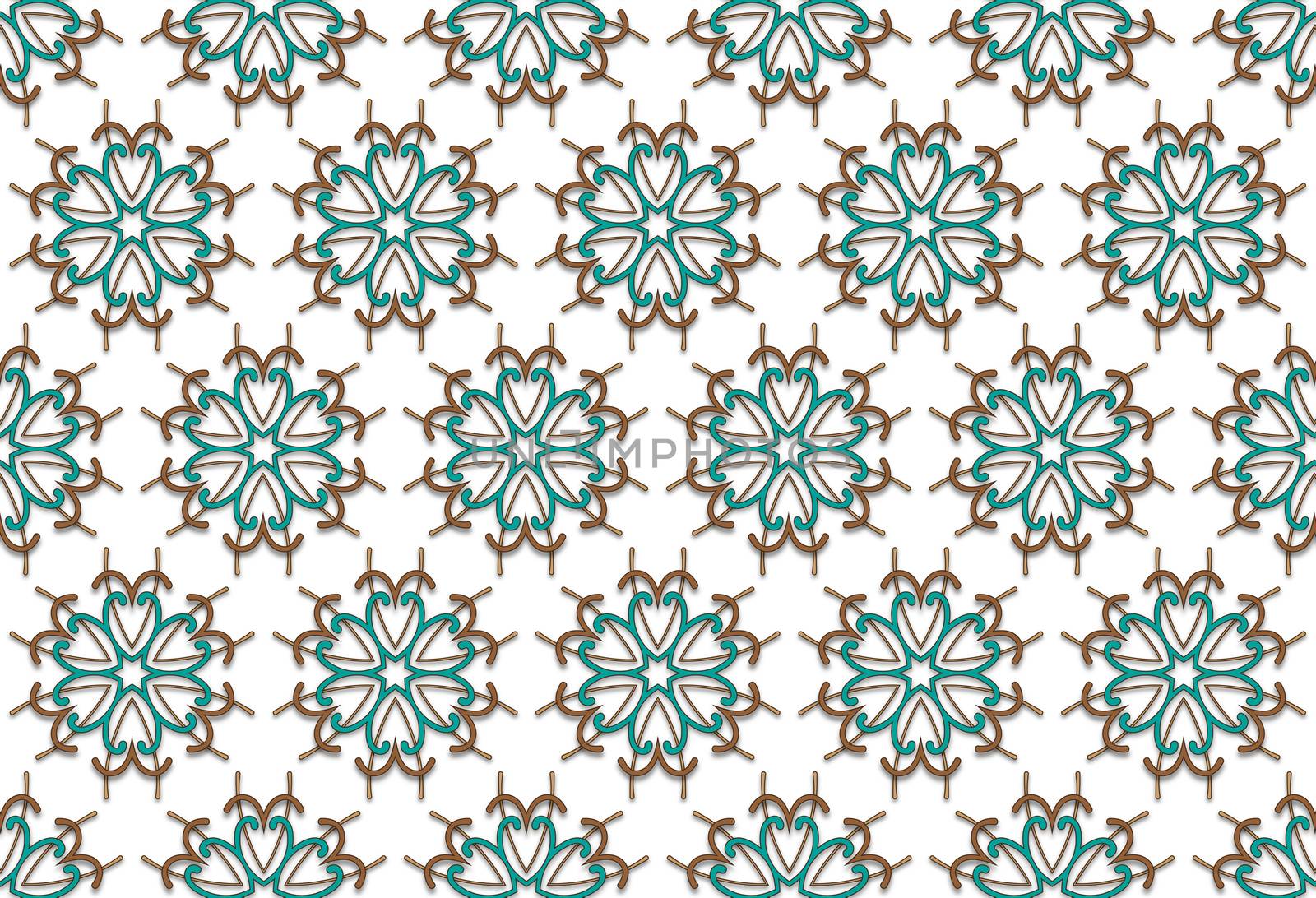 abstract background or textile autumn floral pattern
