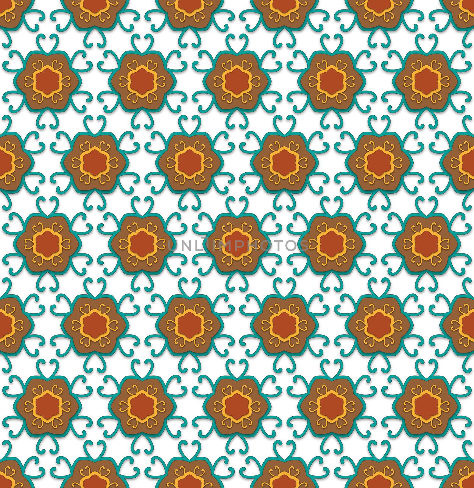 abstract background or textile medieval autumn floral pattern