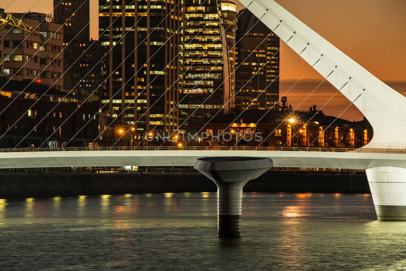 Harbor Puerto Madero Buenos Aires Argentine, skyline and ships