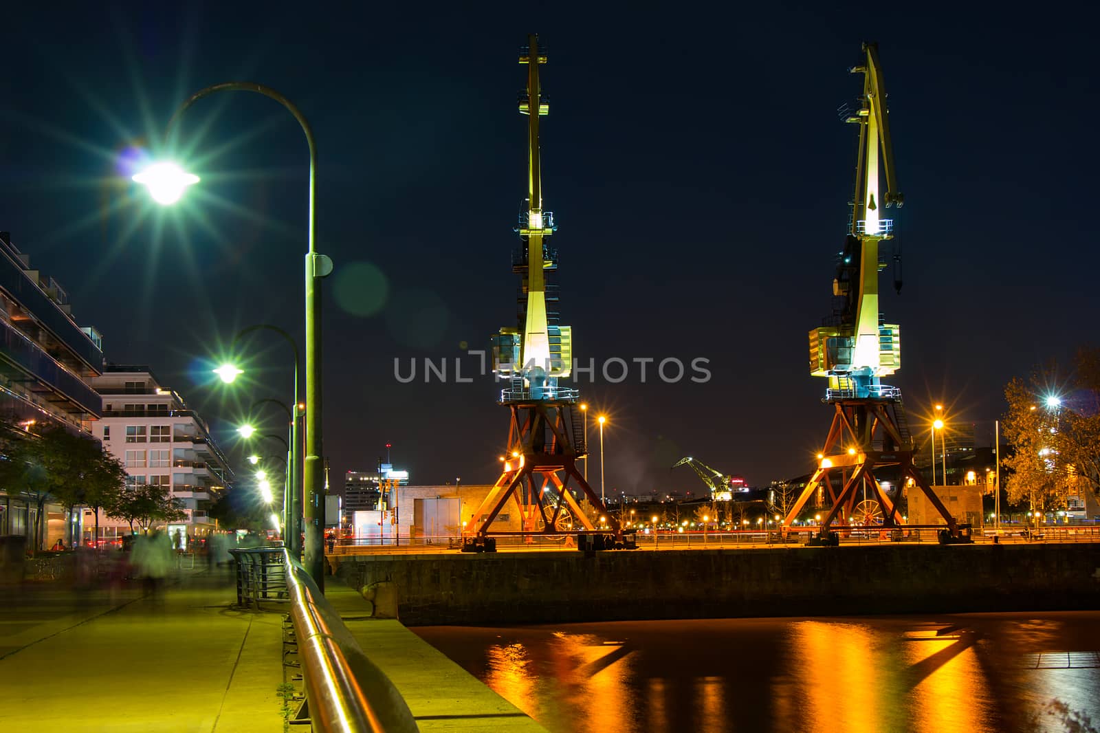 Harbor Puerto Madero Buenos Aires Argentine, skyline and ships