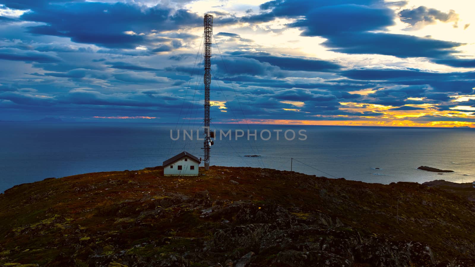 Beautiful landscape Norwegian Islands with radio by BIG_TAU