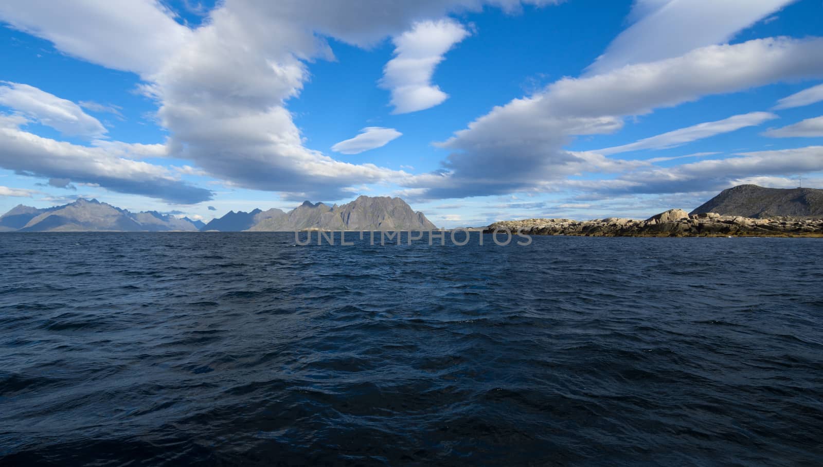 Beautiful sea view of Lofoten Islands in Norway by BIG_TAU