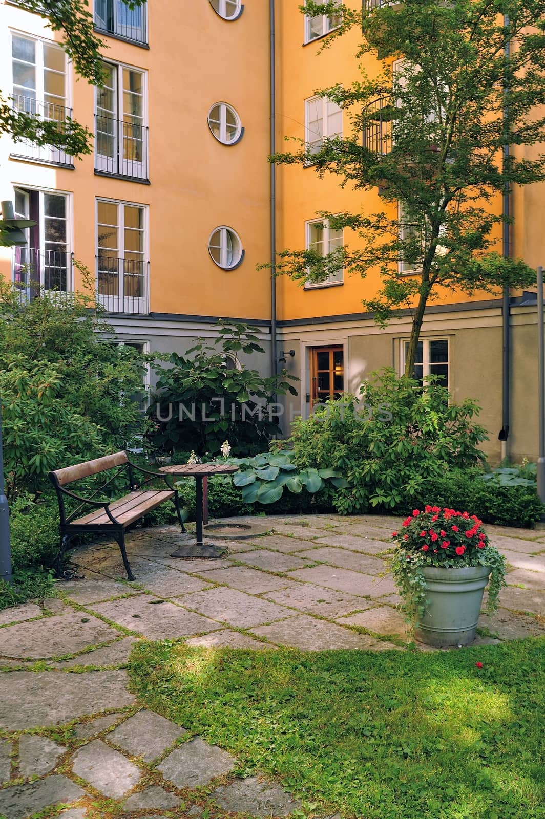 Courtyard in Stockholm city