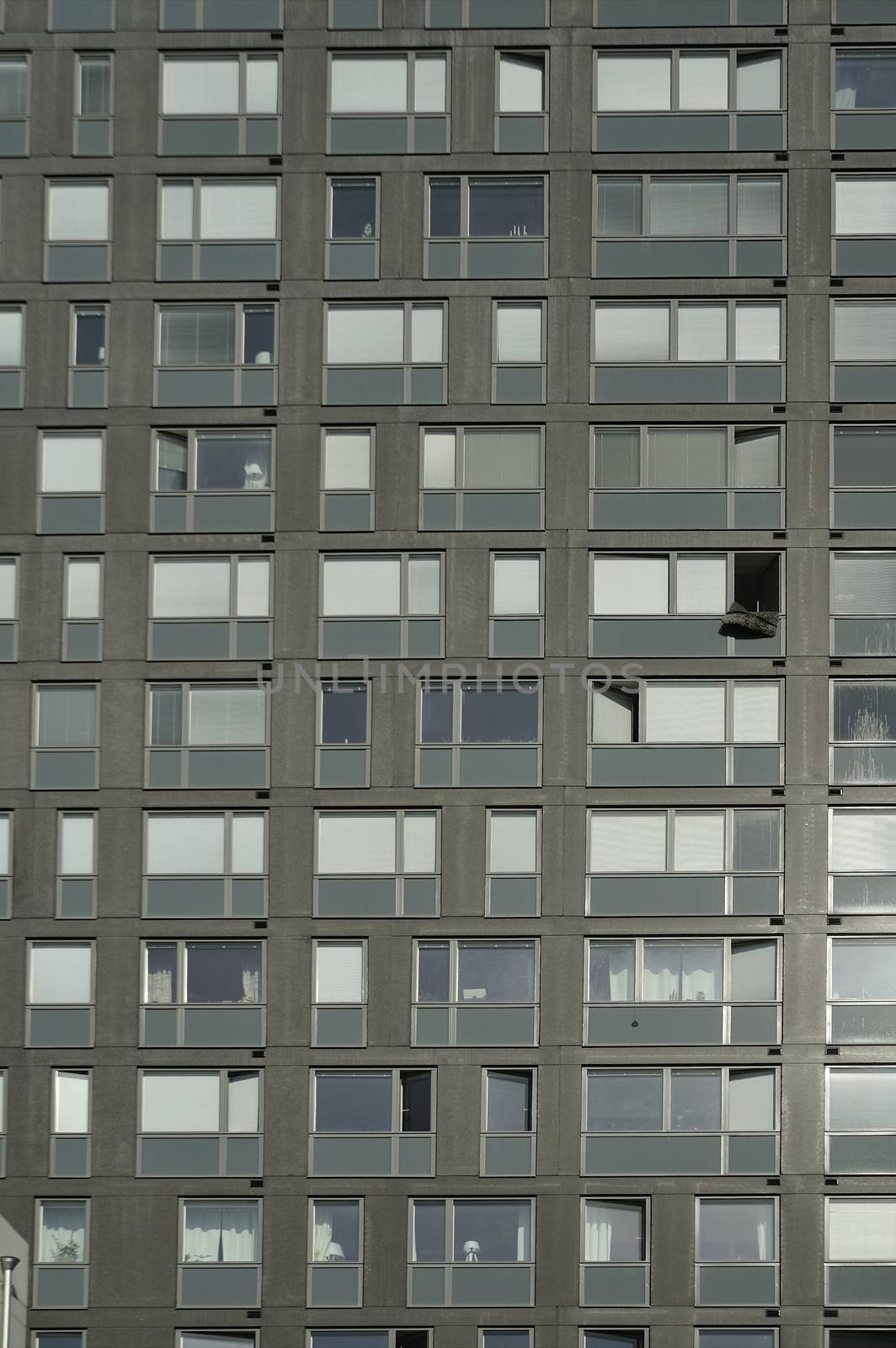 Windows and balconies in Stockholm, Sweden.