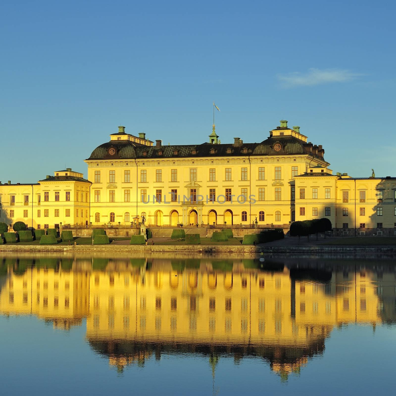 Drottningholm palace, summer residence of the swedish royal family. UNESCO world heritage.
