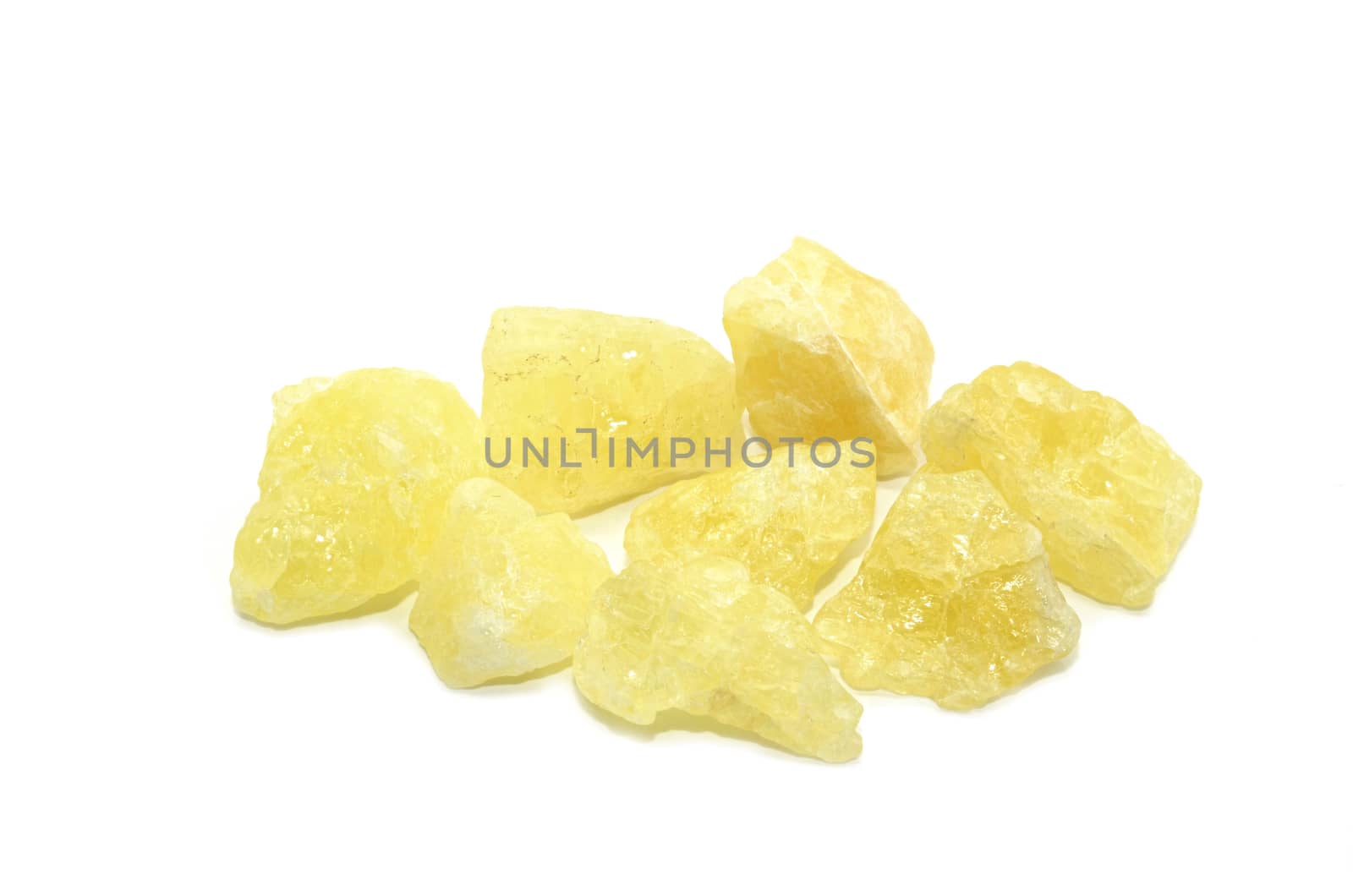 Set of a beautiful natural Sunshine Danburite gemstone specimen isolated on white background