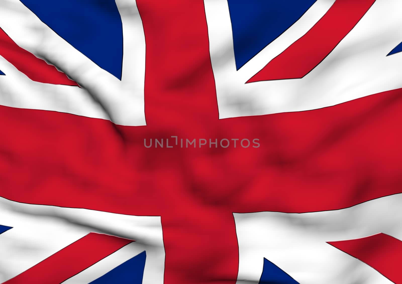 Image of a waving flag of UK