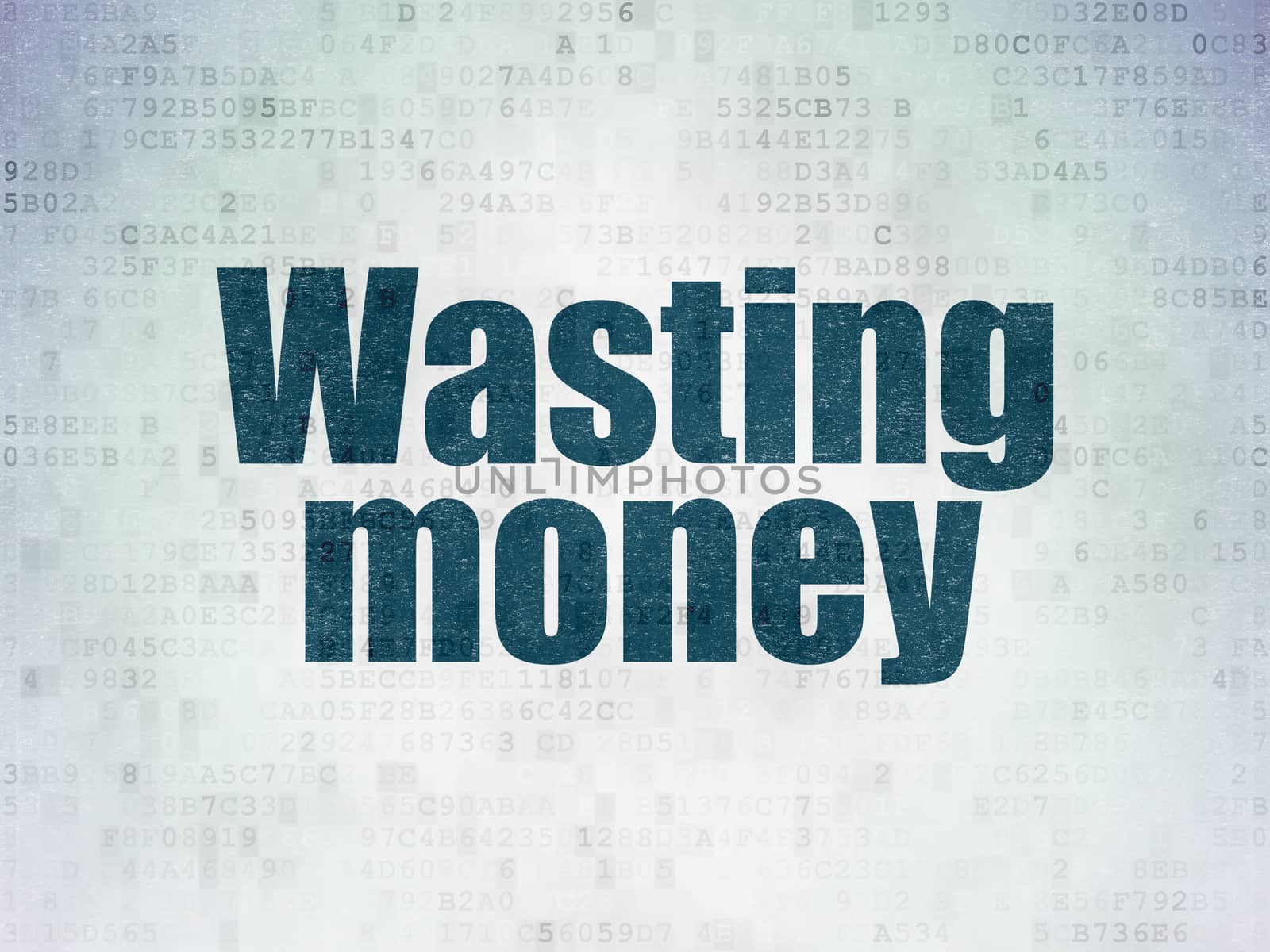 Money concept: Wasting Money on Digital Paper background by maxkabakov