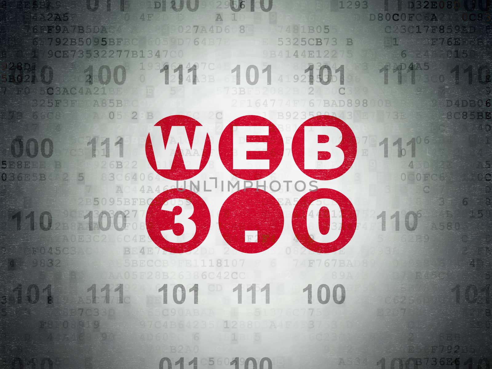 Web development concept: Web 3.0 on Digital Paper background by maxkabakov