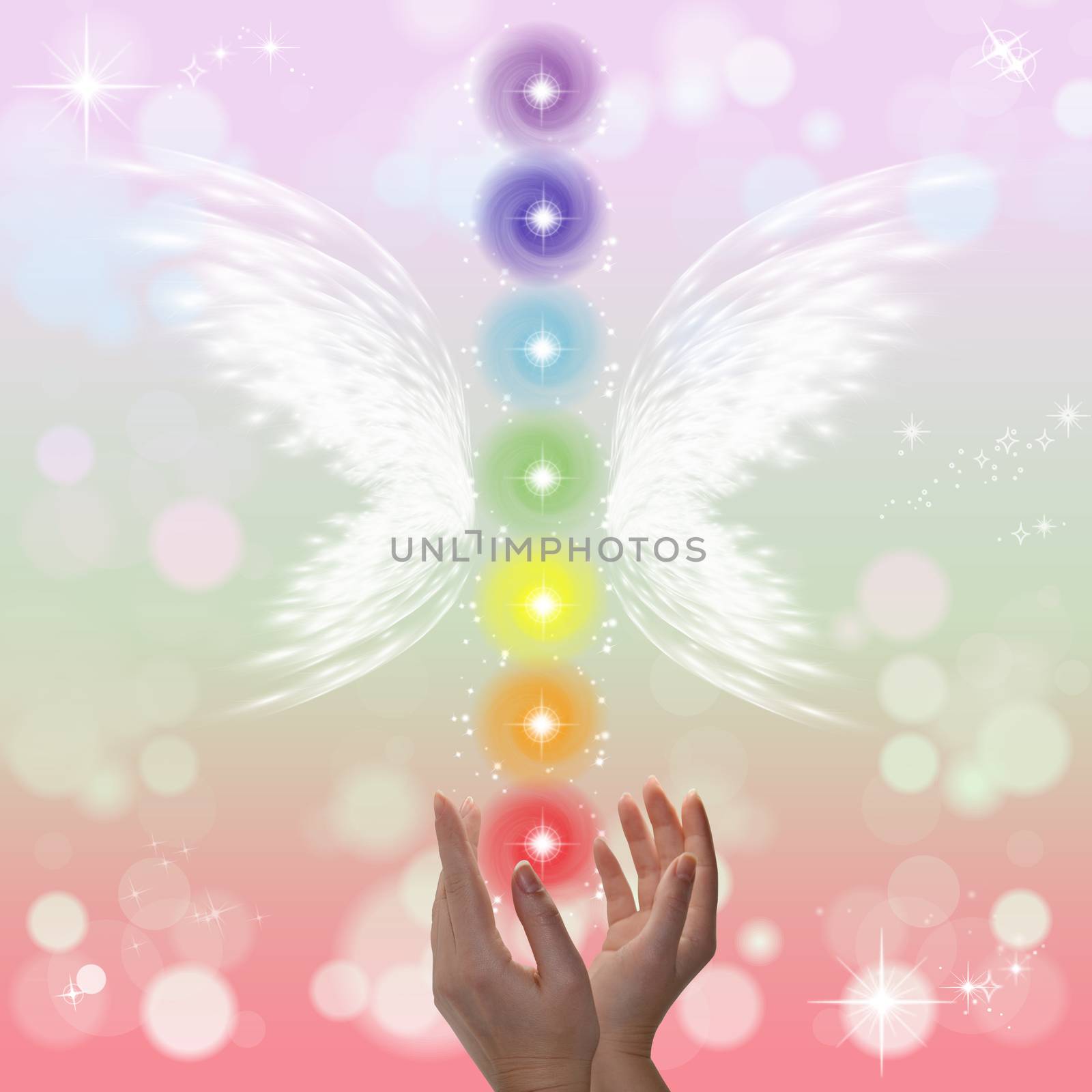 Healing Hands and seven chakras by stellar