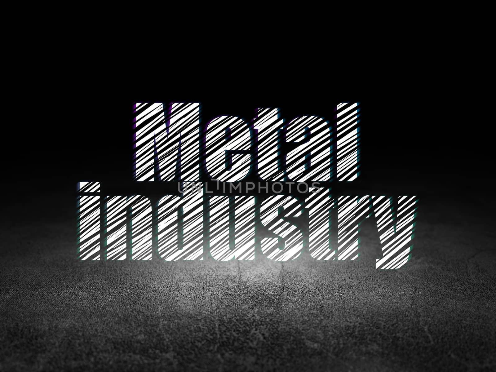 Manufacuring concept: Metal Industry in grunge dark room by maxkabakov