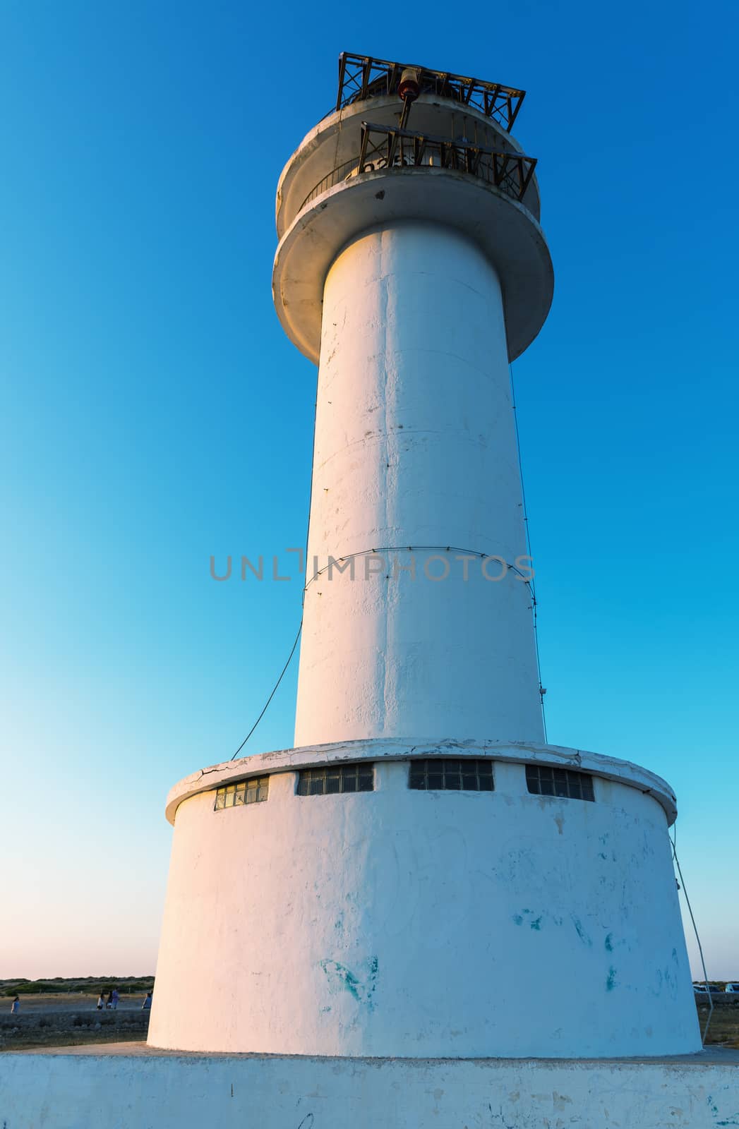 Lighthouse in Formentera at sunset.