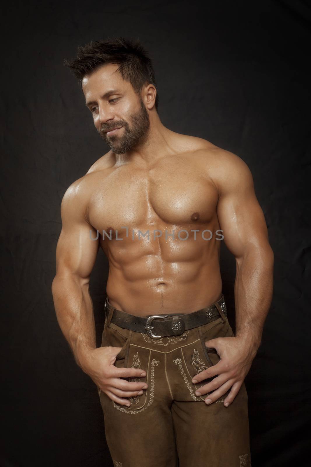 An image of a traditional bavarian muscle man