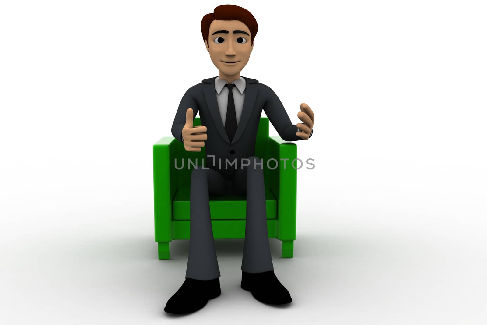 3d man sitting on sofa concept by touchmenithin@gmail.com