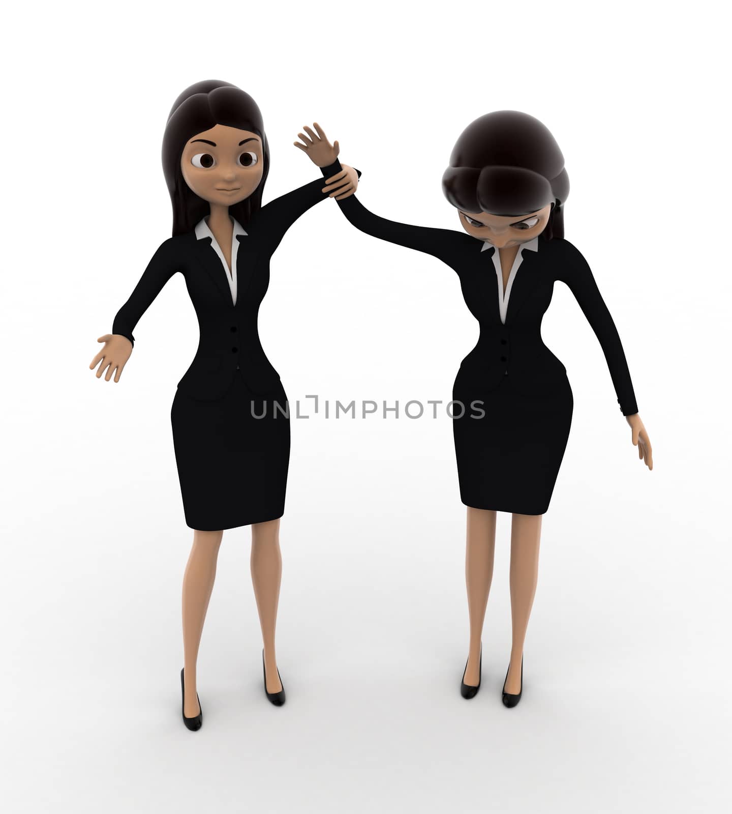 3d woman declaring winner concept by touchmenithin@gmail.com