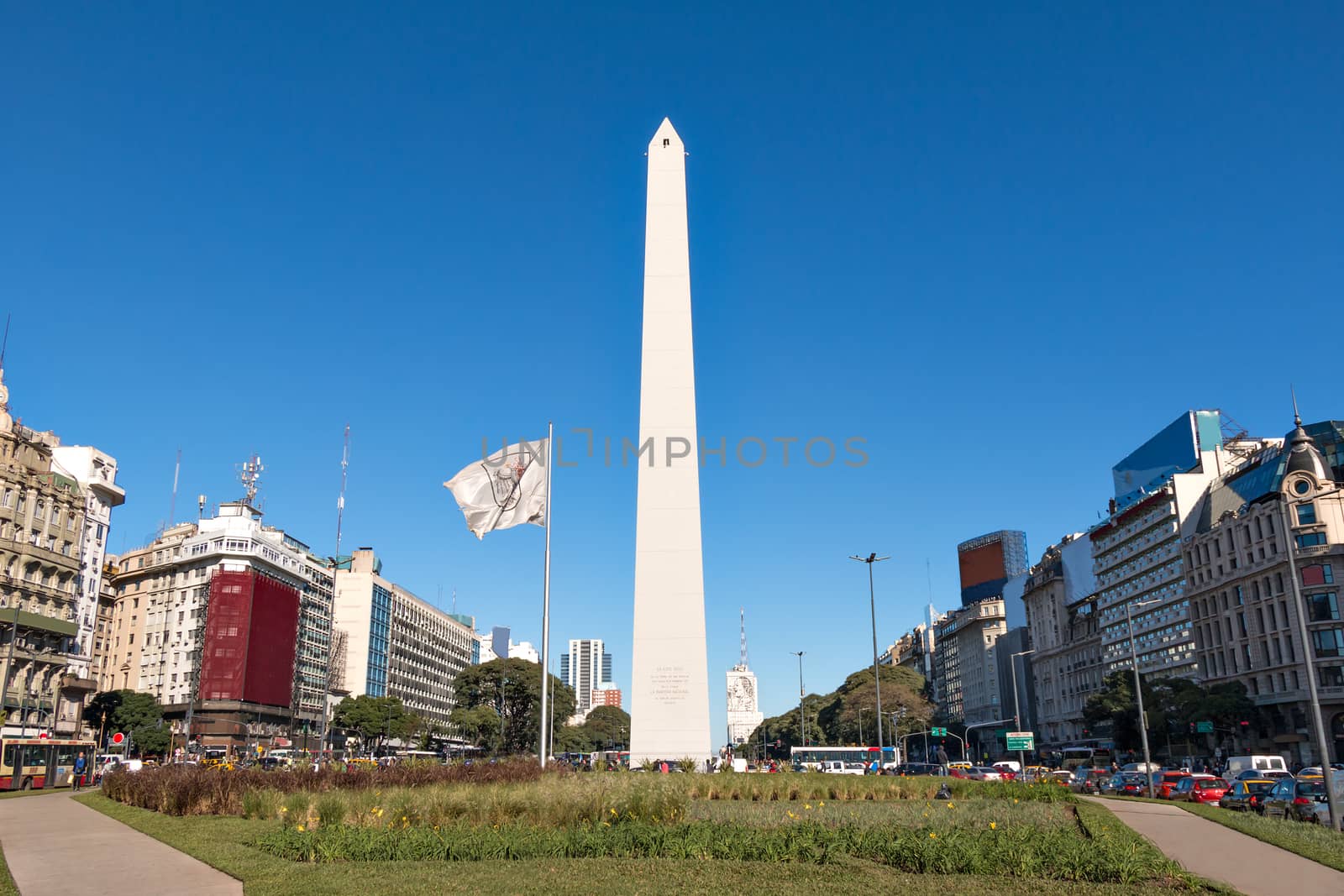 The Obelisk of Buenos Aires was built in 1936 to celebrate the 400th anniversary of the city founding Alberto Prebisch