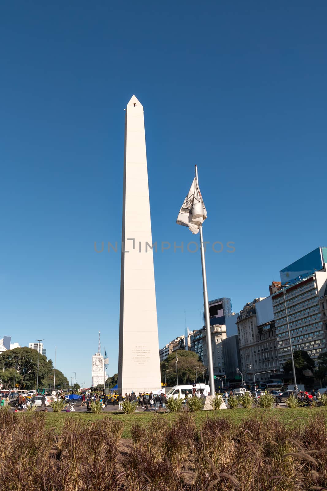 The Obelisk of Buenos Aires was built in 1936 to celebrate the 400th anniversary of the city founding Alberto Prebisch