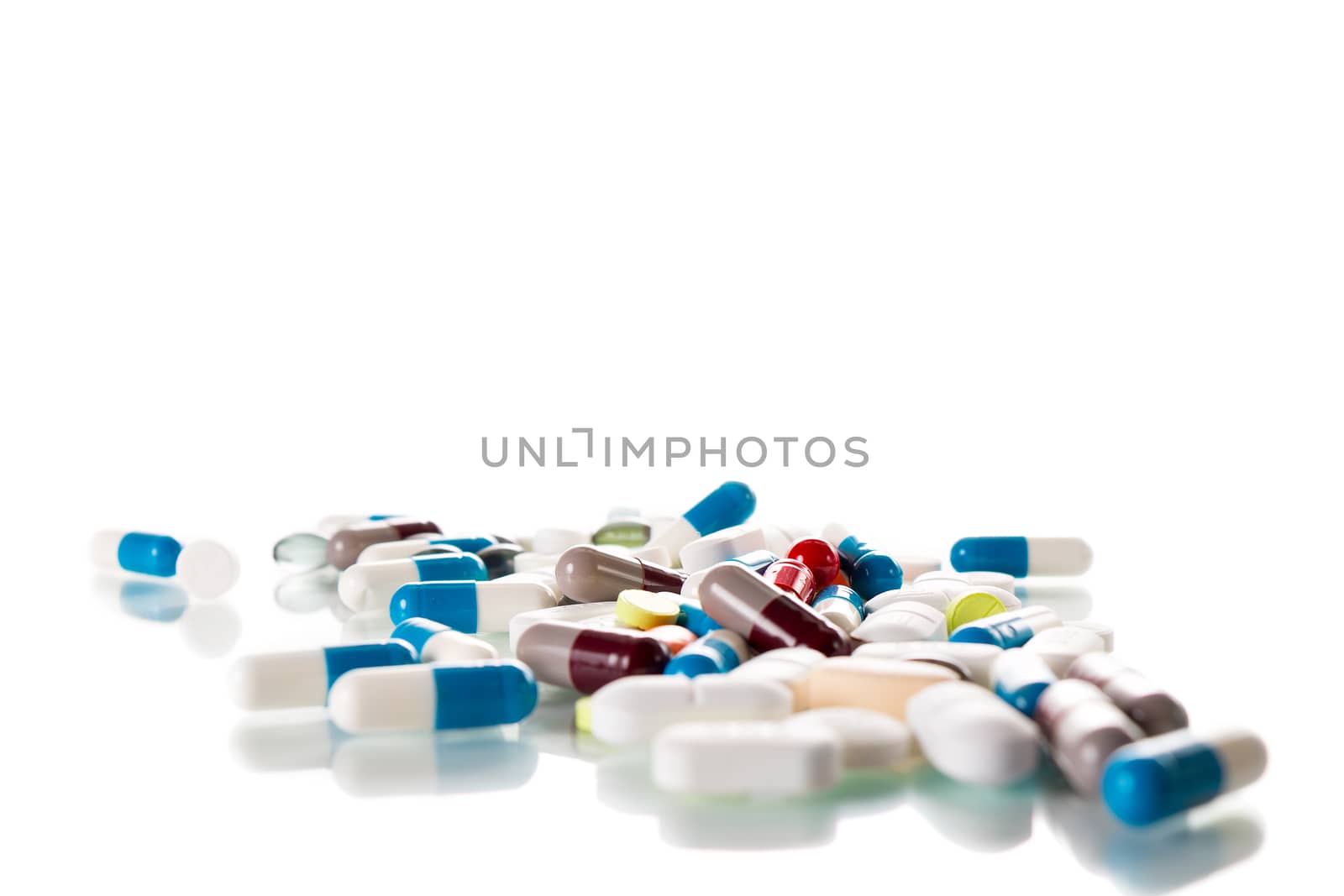 Blister of tablets isolated on a wiht background