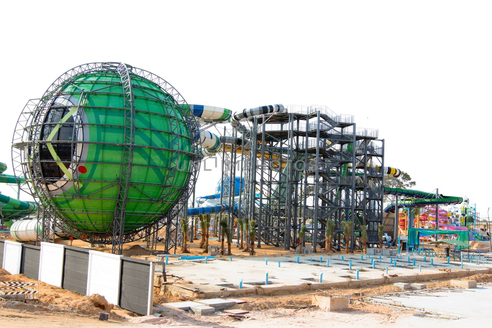PATTAYA, THAILAND - 2014 APRIL 6 : The construction progressing of Cartoon Network Amazone Waterpark Thailand since April 6, 2014.
