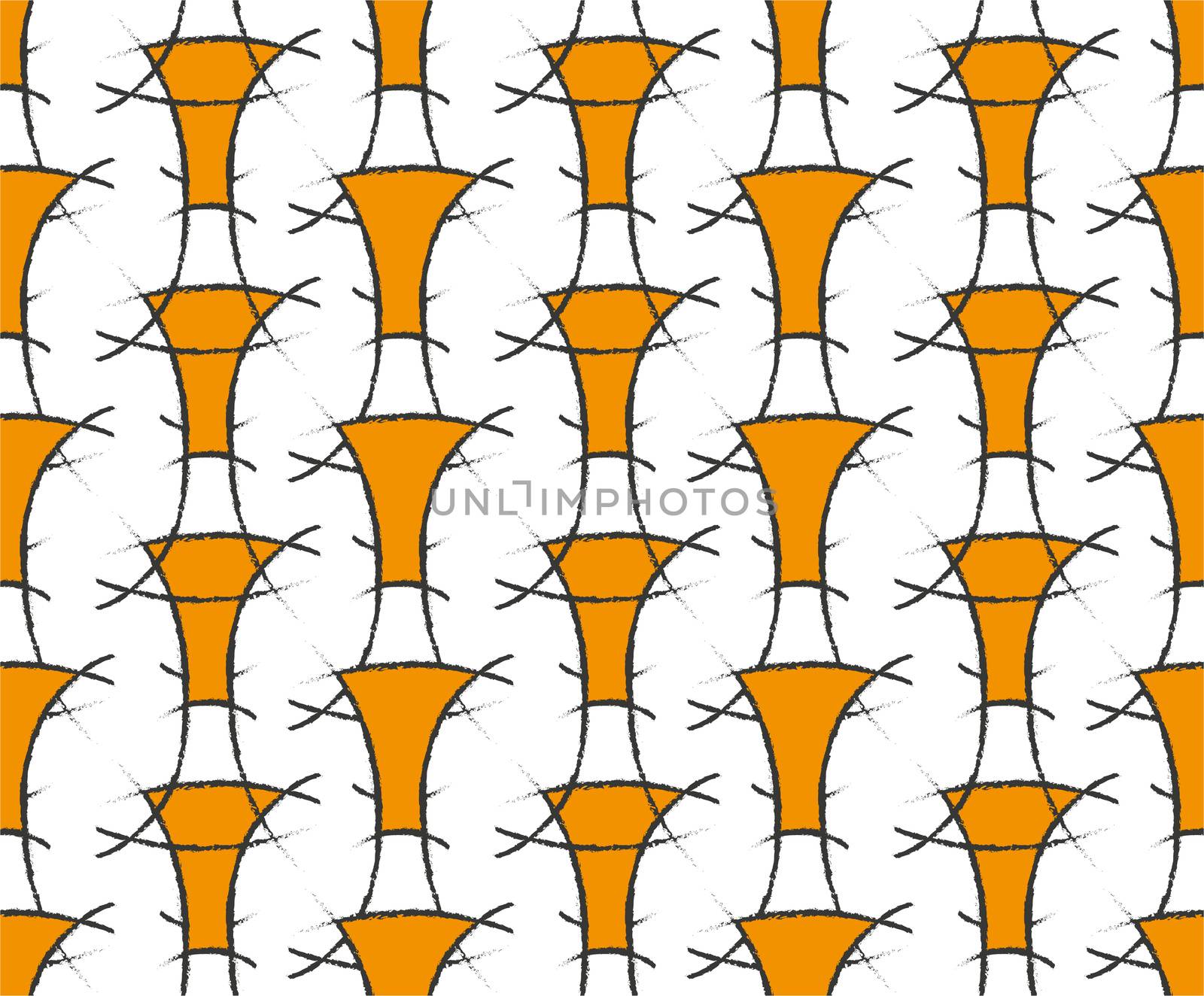 background on textile sketched abstract orange pattern