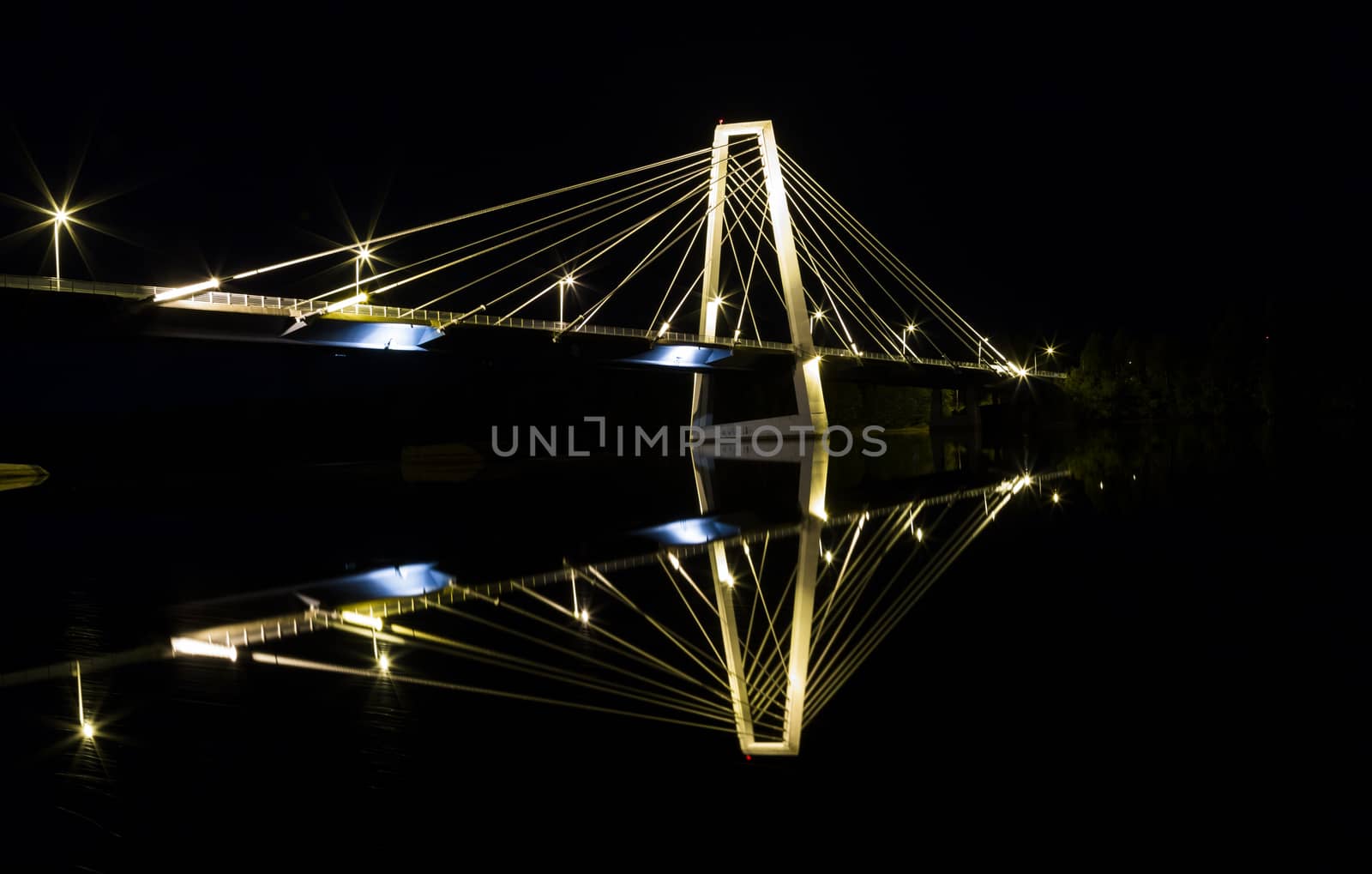 Cable Bridge in Umeå, Sweden