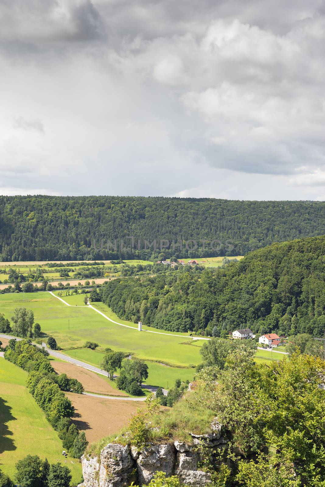 Image of romantic landscape in Franconia, Germany in summer