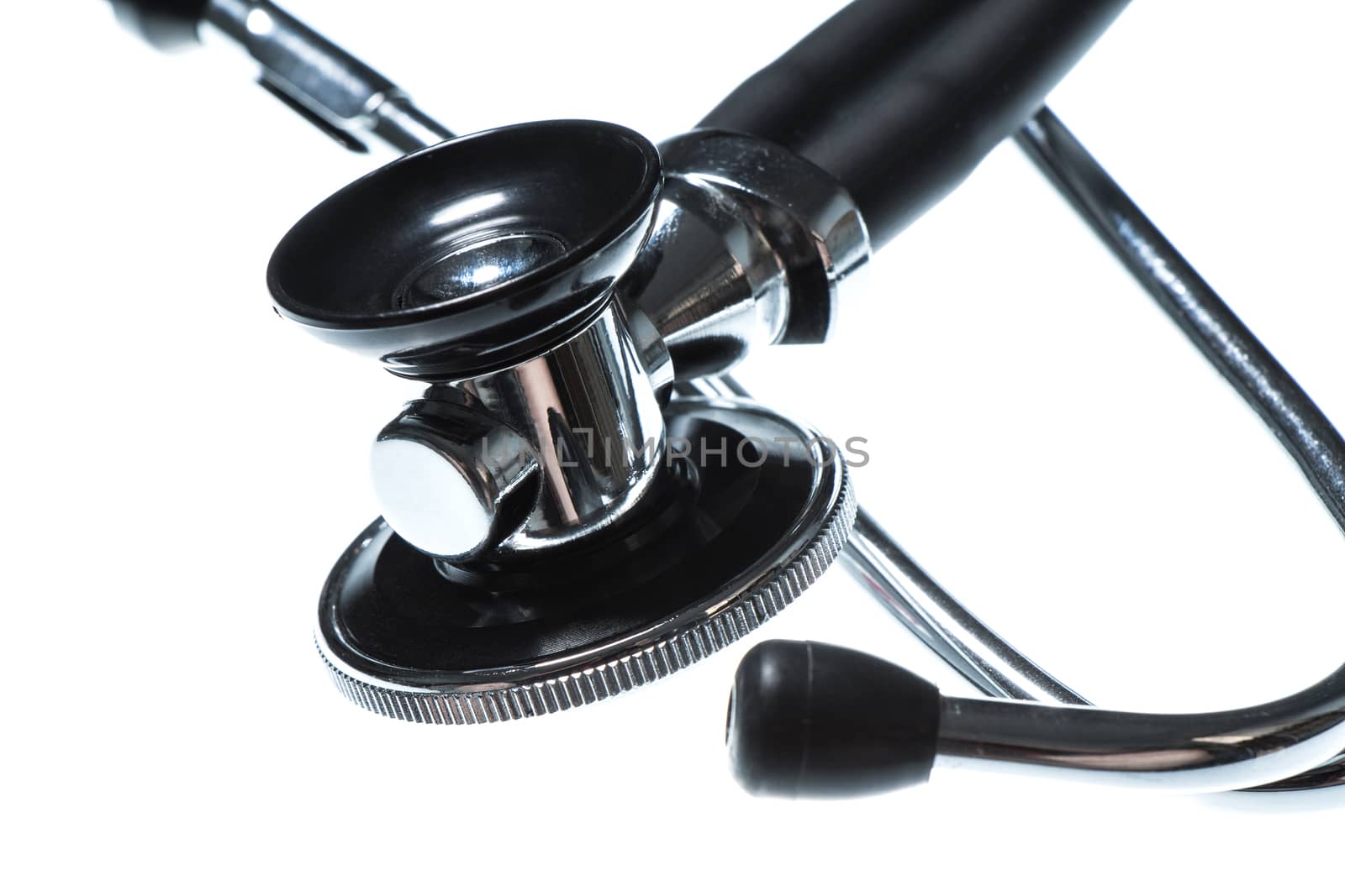 Stethoscope, close-up isolated by fotoquique