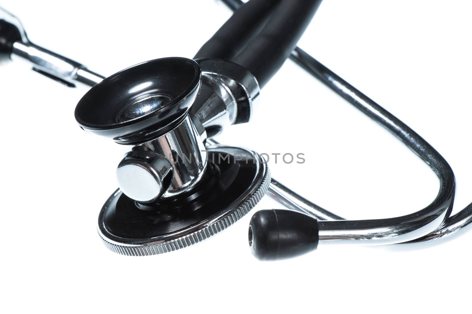 Stethoscope, close-up isolated with white background