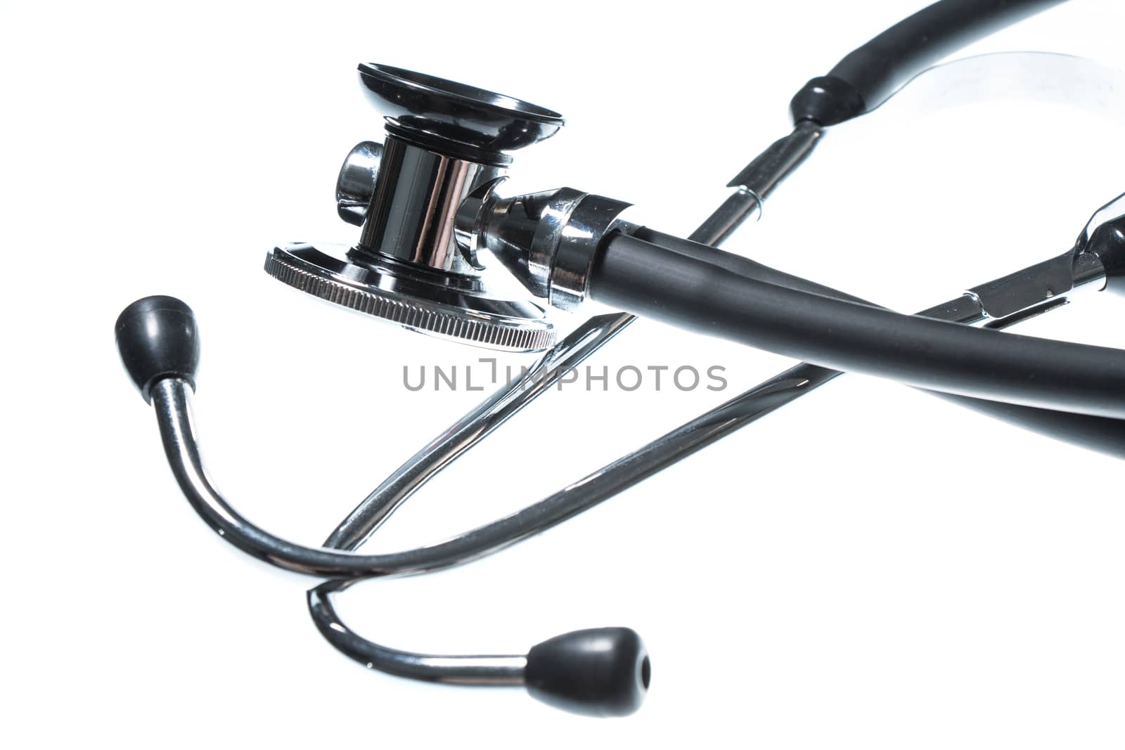Stethoscope, close-up isolated by fotoquique