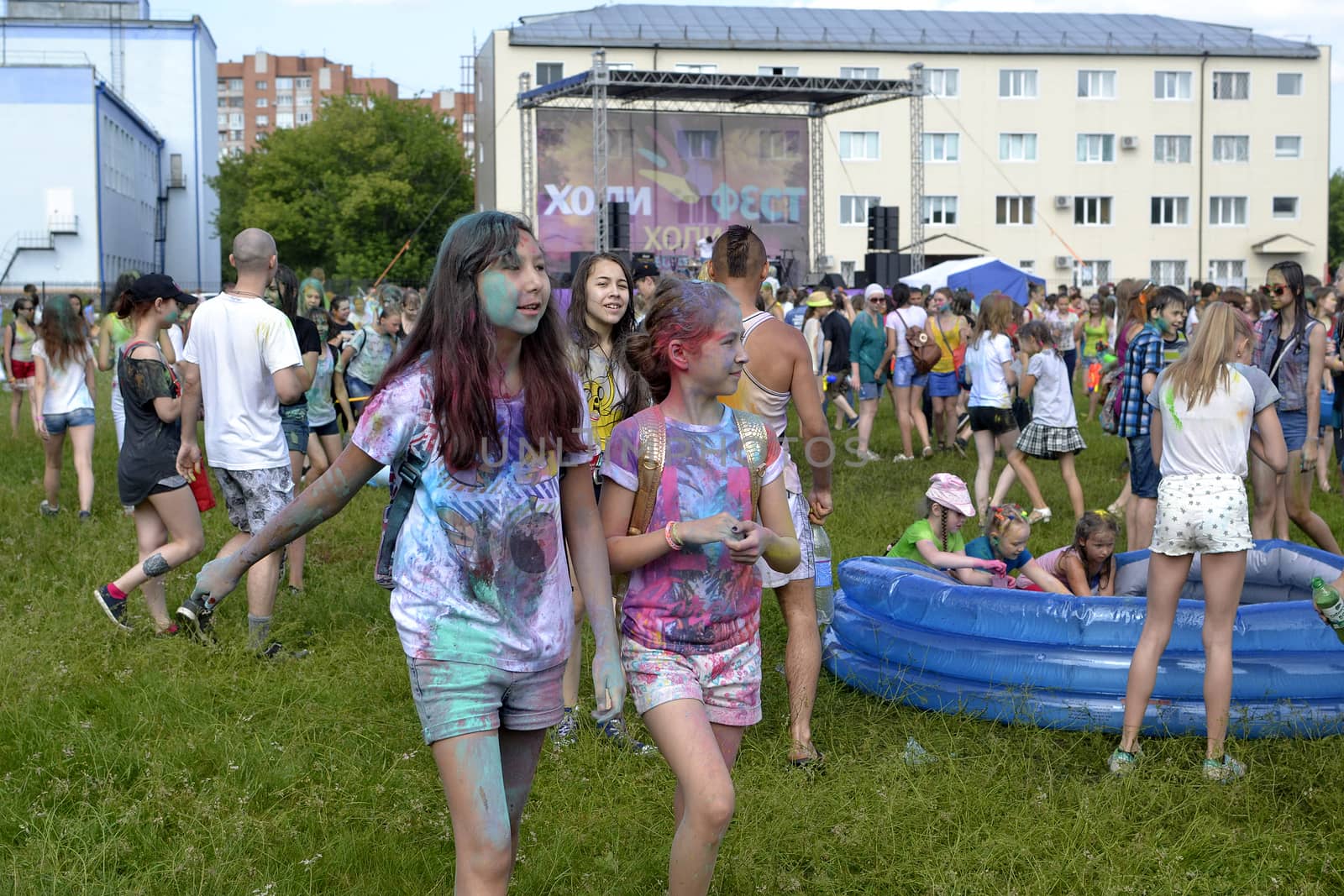 "Care" for a festival of paints in Tyumen, Russia. 20.06.2015