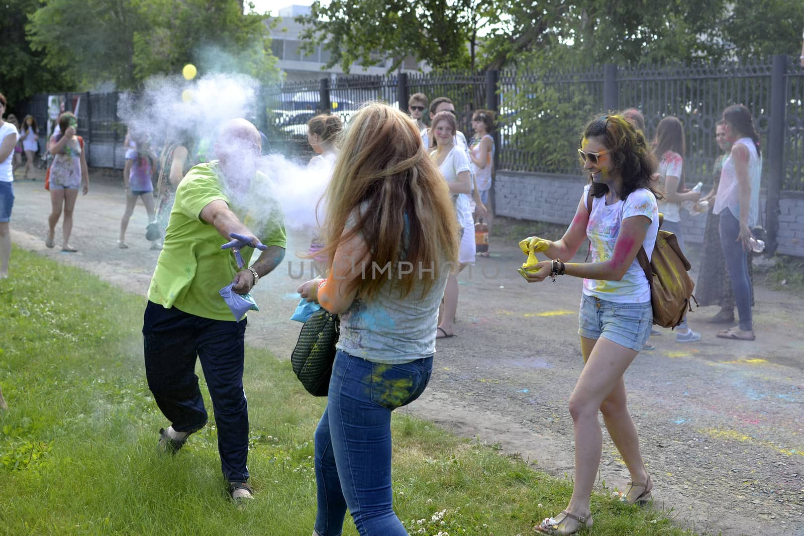 "Care" for a festival of paints in Tyumen, Russia. 20.06.2015. by veronka72