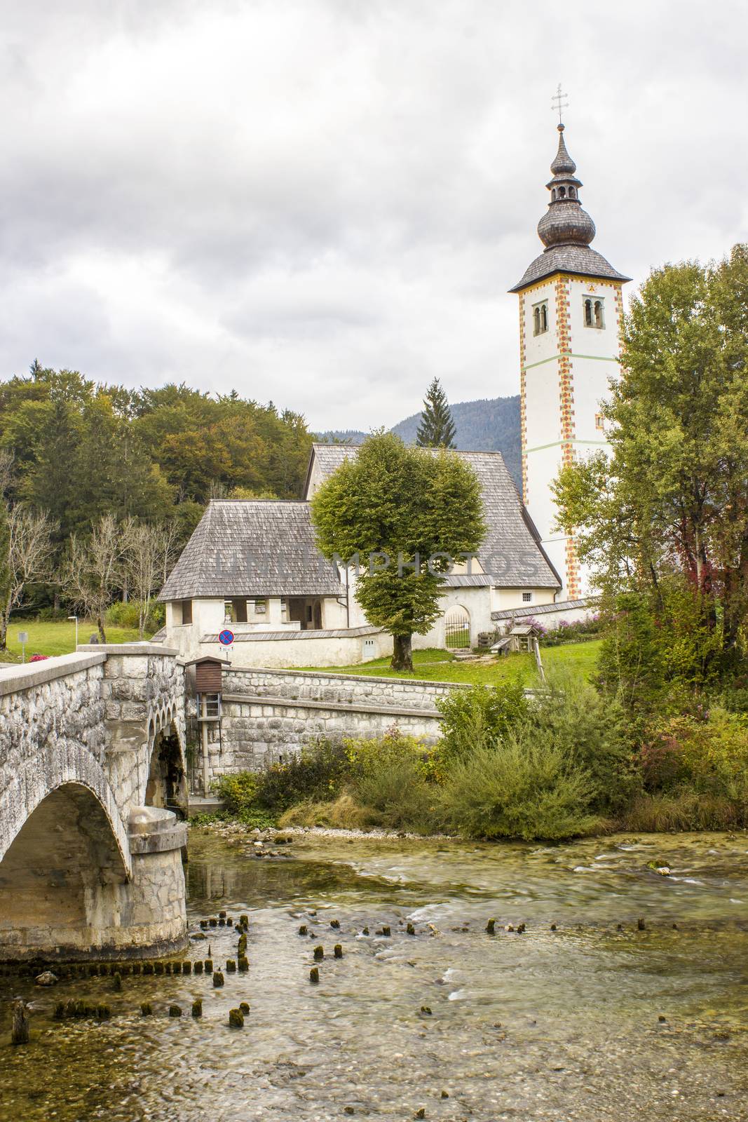 Church of St John the Baptist, Bohinj Lake, Slovenia  by miradrozdowski