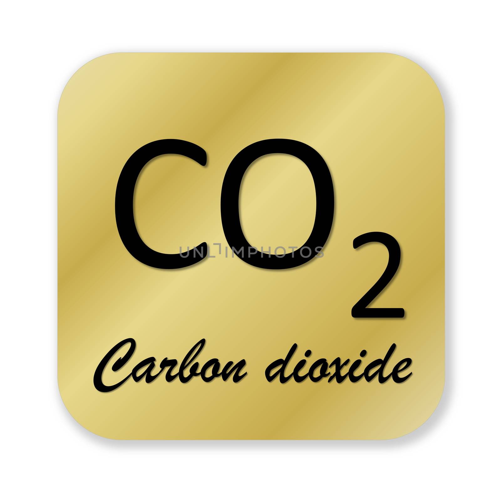 Carbon dioxide symbol by Elenaphotos21