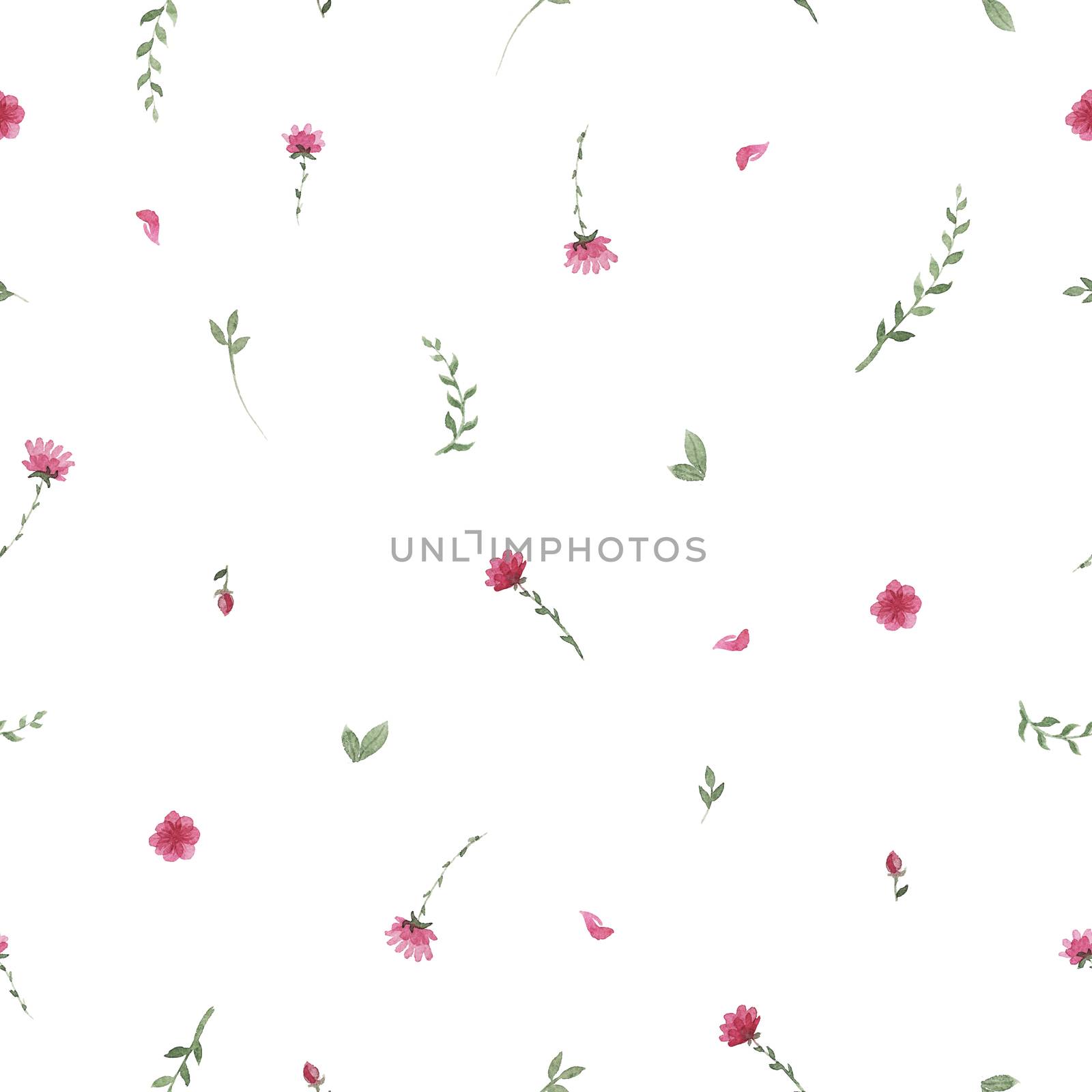 flowers watercolor of floral rose seamless pattern