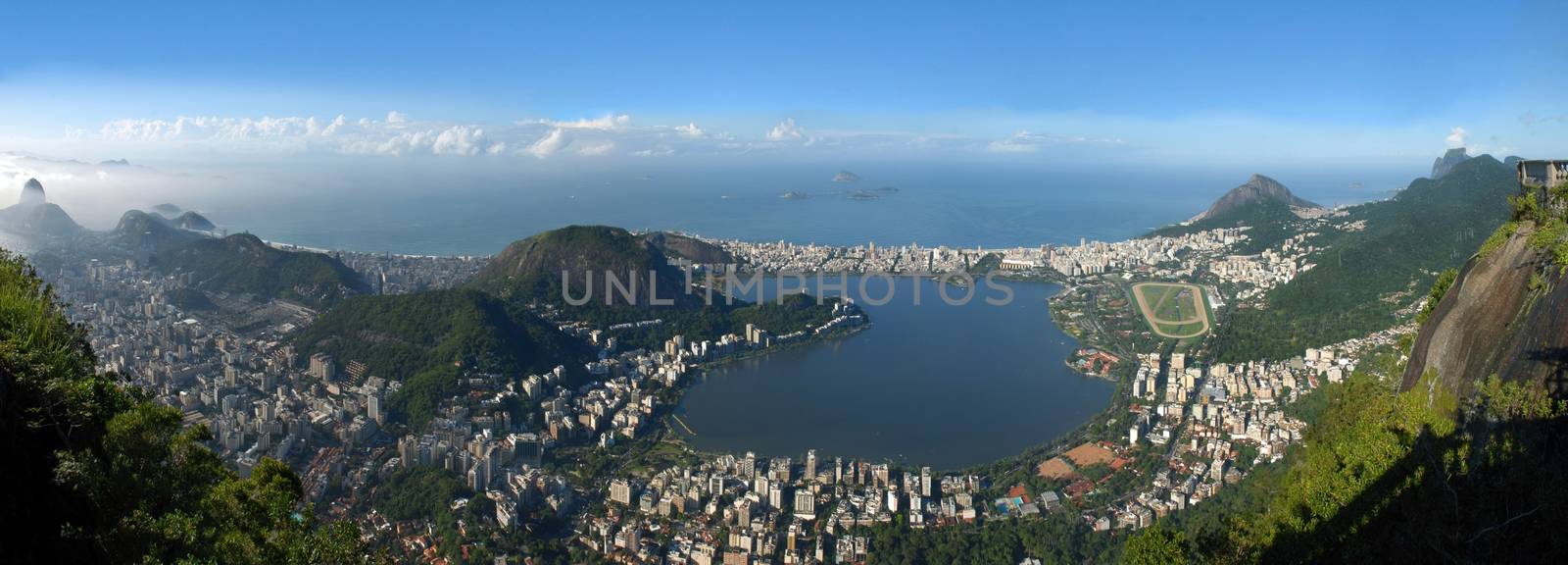 Panoramic view of Rio De Janeiro, Brazil landscape by cienpies